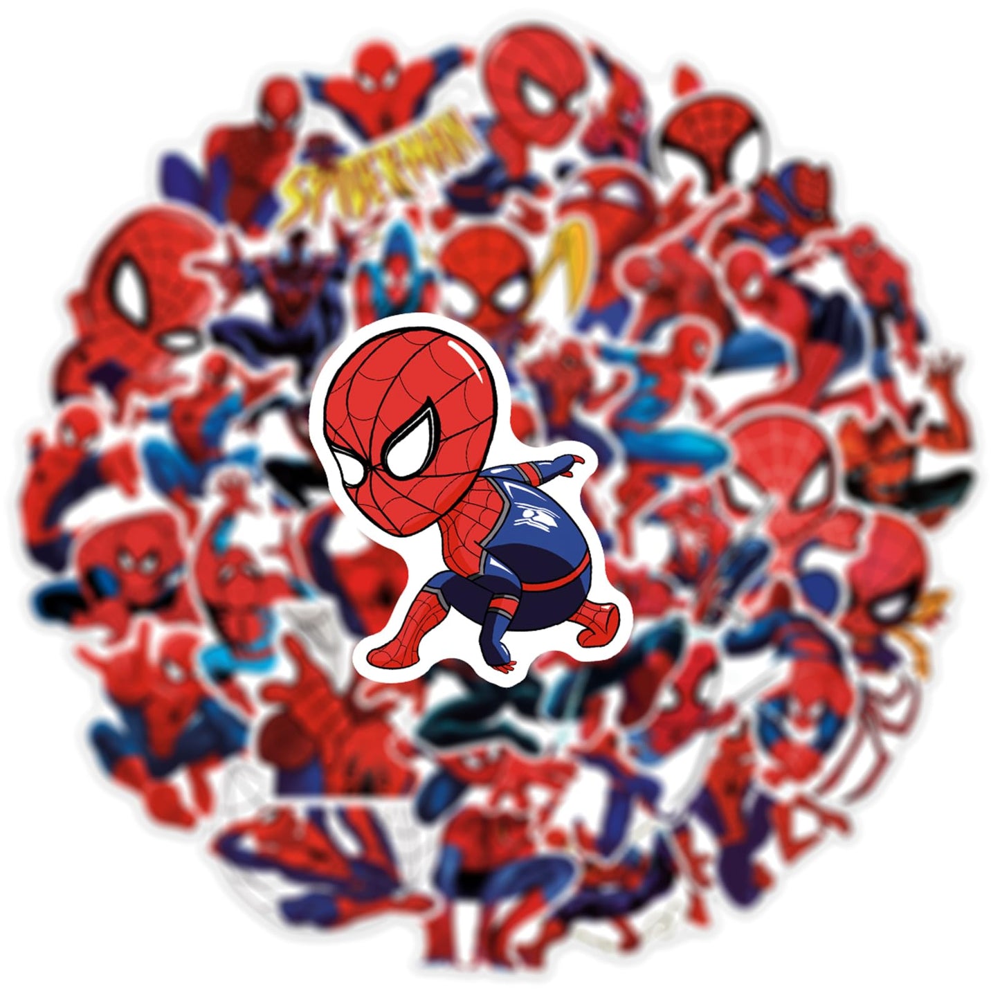 YONGAI Spiderman Sticker Pack 50Pcs – Waterproof Vinyl Decals for Kids