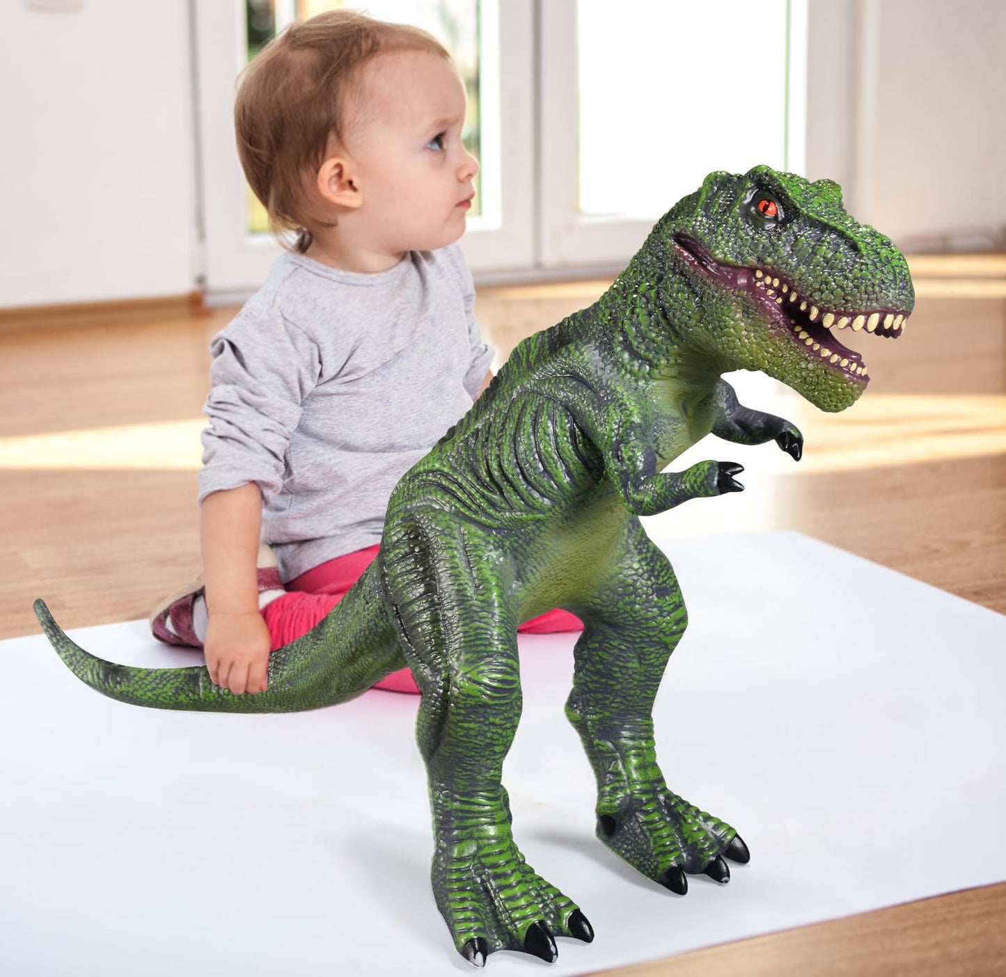 YONGJULE 28-Inch Tyrannosaurus Rex Inflatable Dinosaur Toy for Kids