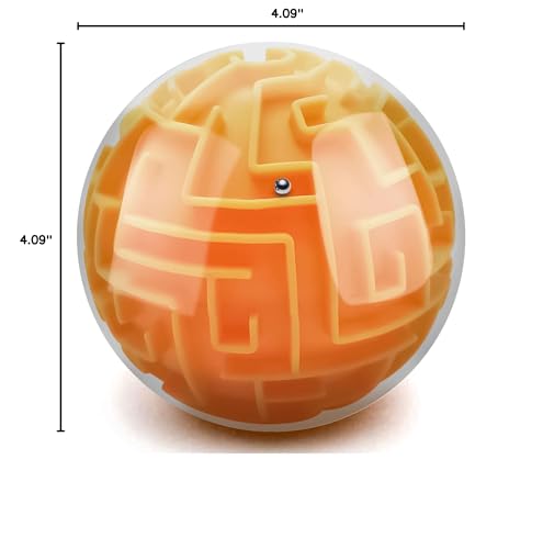 YongnKids Amaze 3D Memory Maze Ball — Portable Brain Teaser Puzzle (Orange)