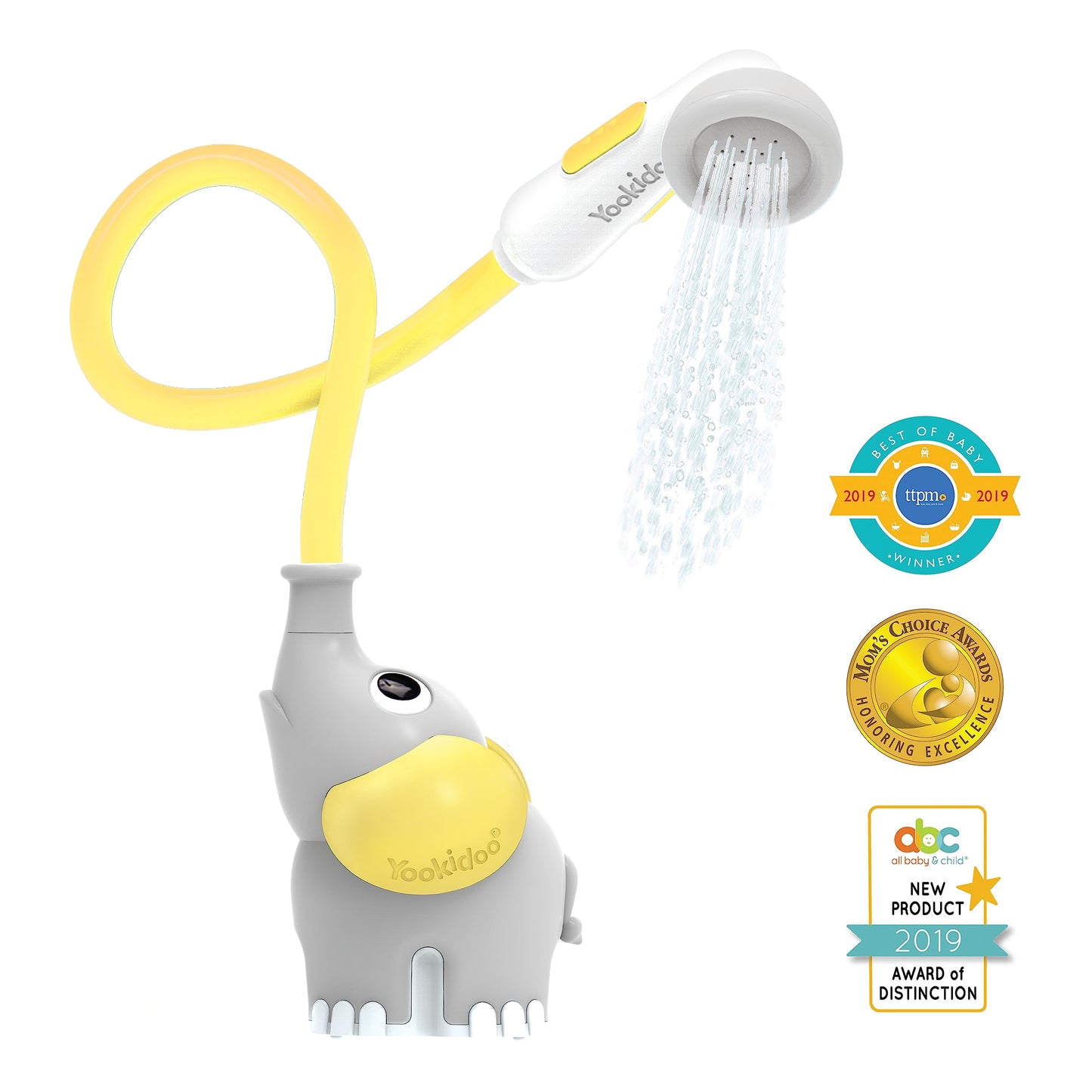 Yookidoo Baby Bath Shower Head – Elephant Trunk Sprayer for Gentle, Fun Bathtime