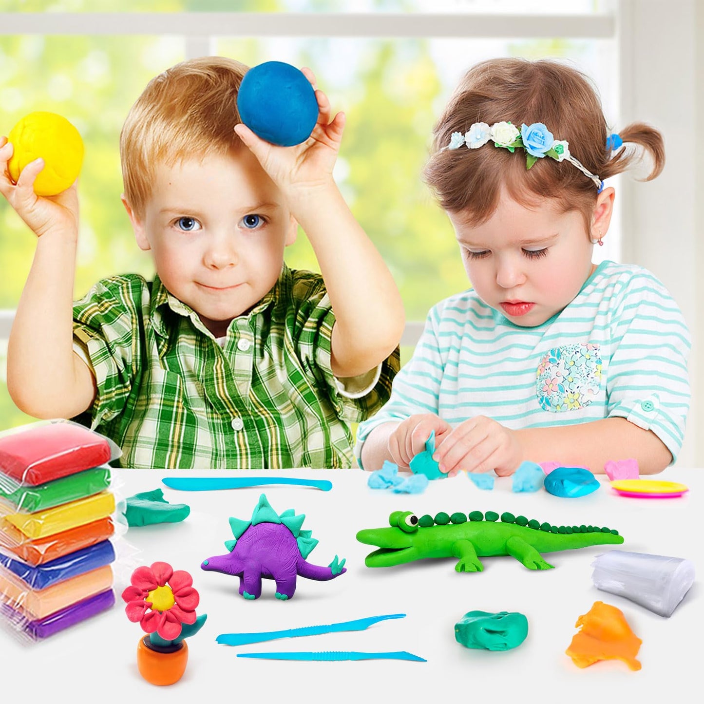 YOPINSAND Air Dry Clay | 14 Colors for Kids, DIY Modeling & Craft