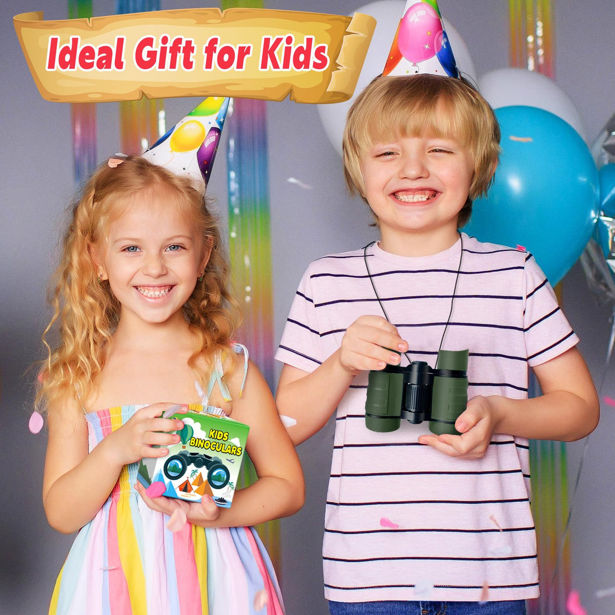 YOPINSAND Kids Binoculars for Ages 3-12 — Lightweight 4x Magnification for Outdoor Exploration