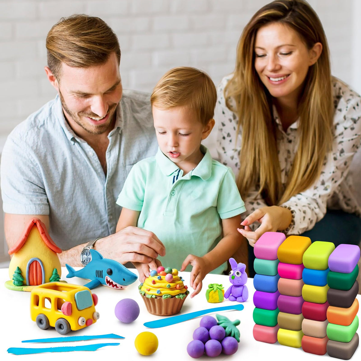 YOPINSAND Air Dry Clay — 48 Colors, Kids Modeling Kit with Tools, Gift for Kids