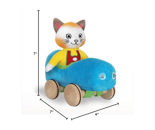 YOTTOY Richard Scarry Huckle Cat 2-in-1 Soft Toy & Bus Car