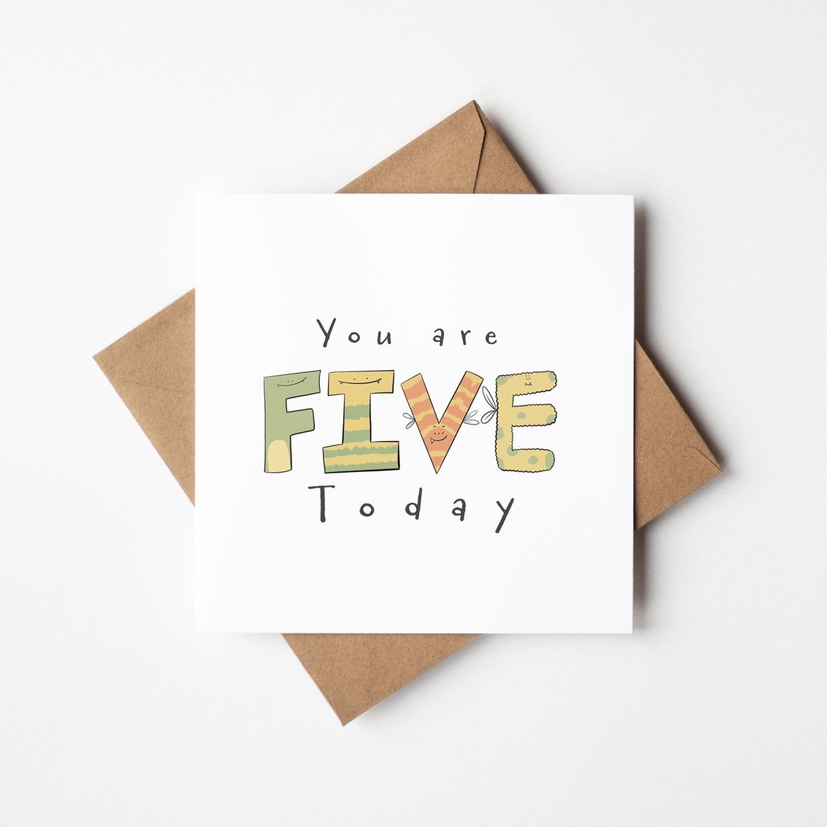 You Are 5 Today – Fun Milestone For Kids | Greeting Card