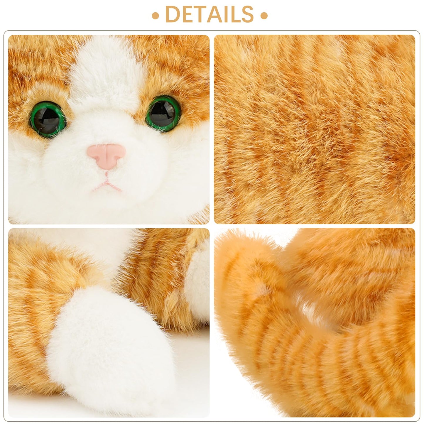 YOUBLEK 19-Inch Weighted Cat Plush — Realistic Sensory Comfort