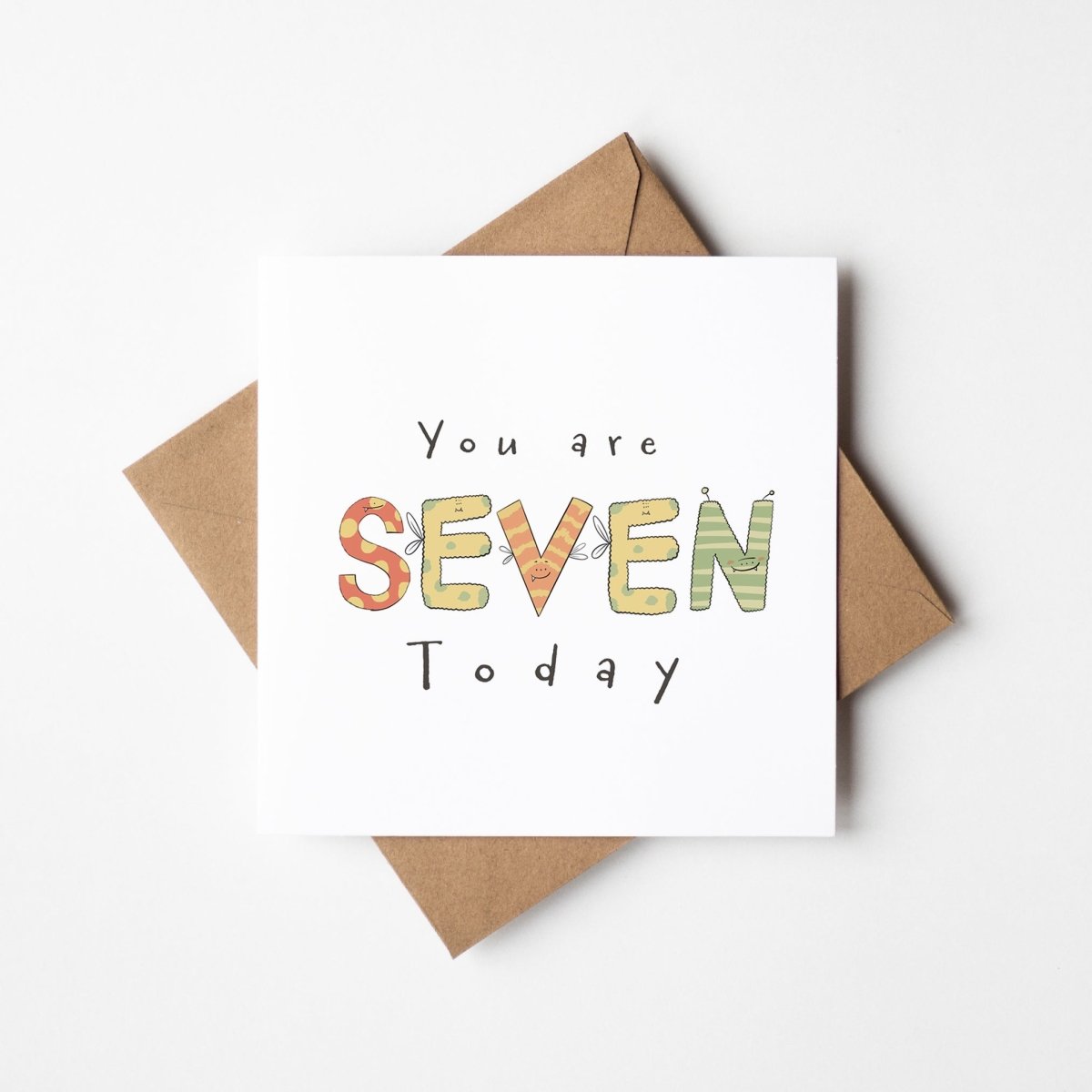 You're 7 Today Greeting Card