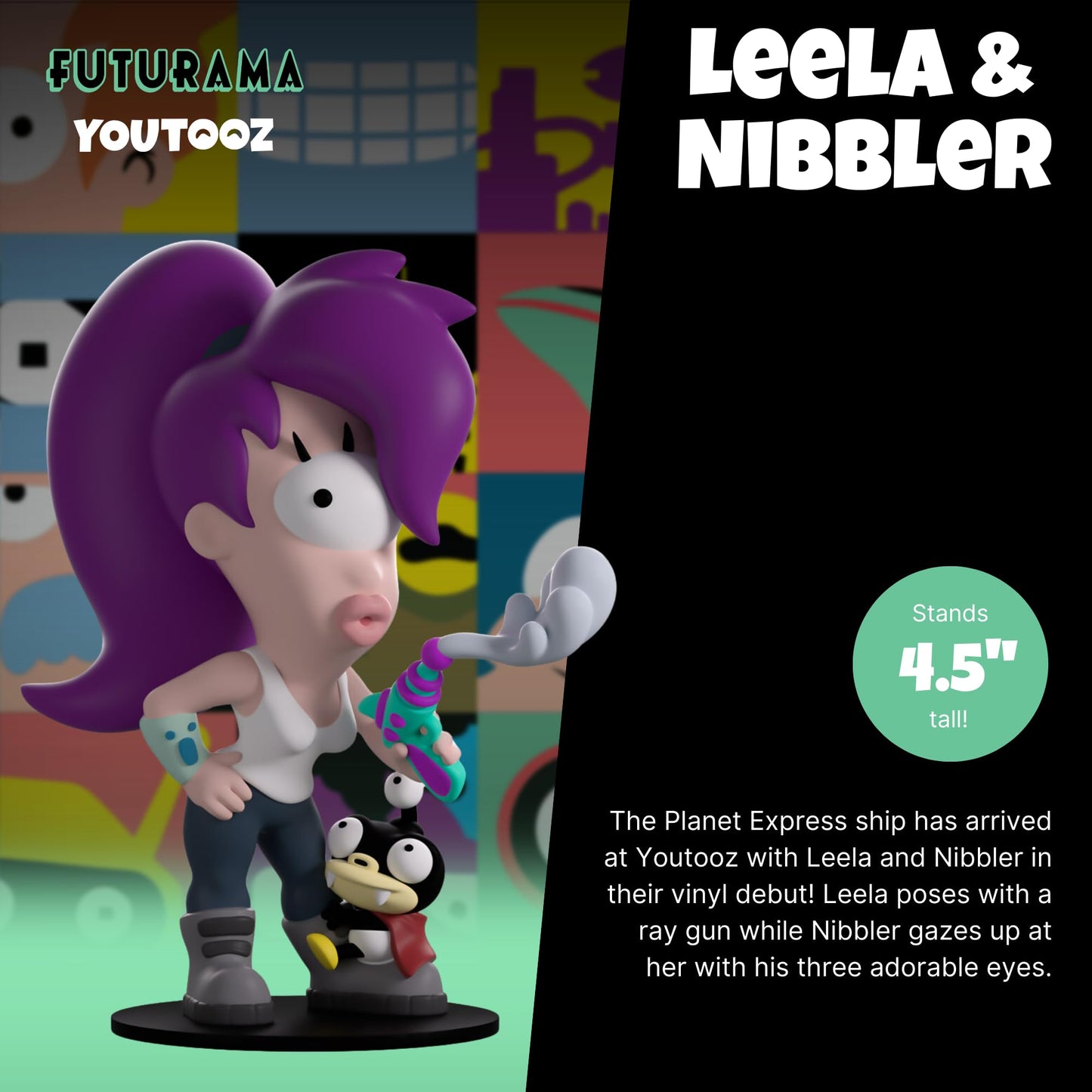 Youtooz Futurama Leela & Nibbler 4.5-inch Vinyl Figure – Collectible Display