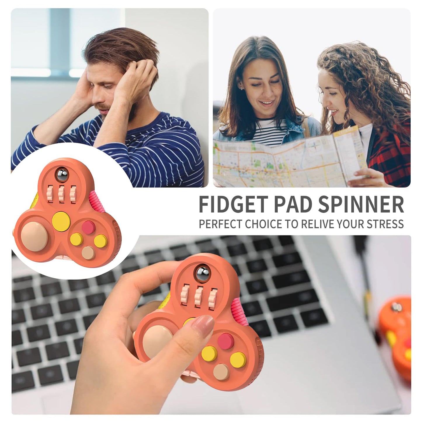 Yrissmiss Fidget Pad for Adults – Quiet Stress Relief Toy, ADHD & Autism-Friendly