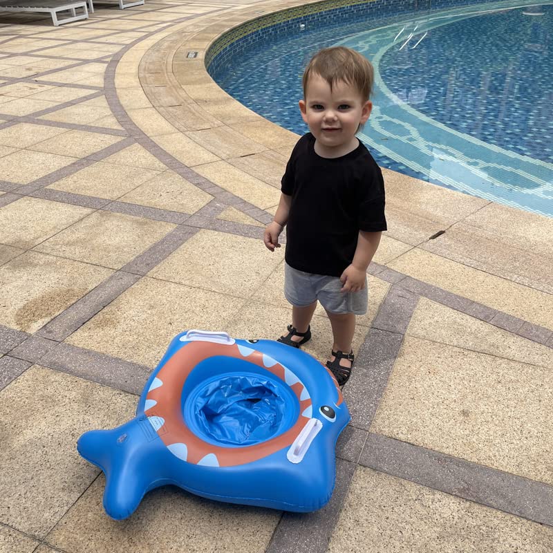 YUERFEILA Baby Shark Swim Ring with Seat – Toddler Pool Float