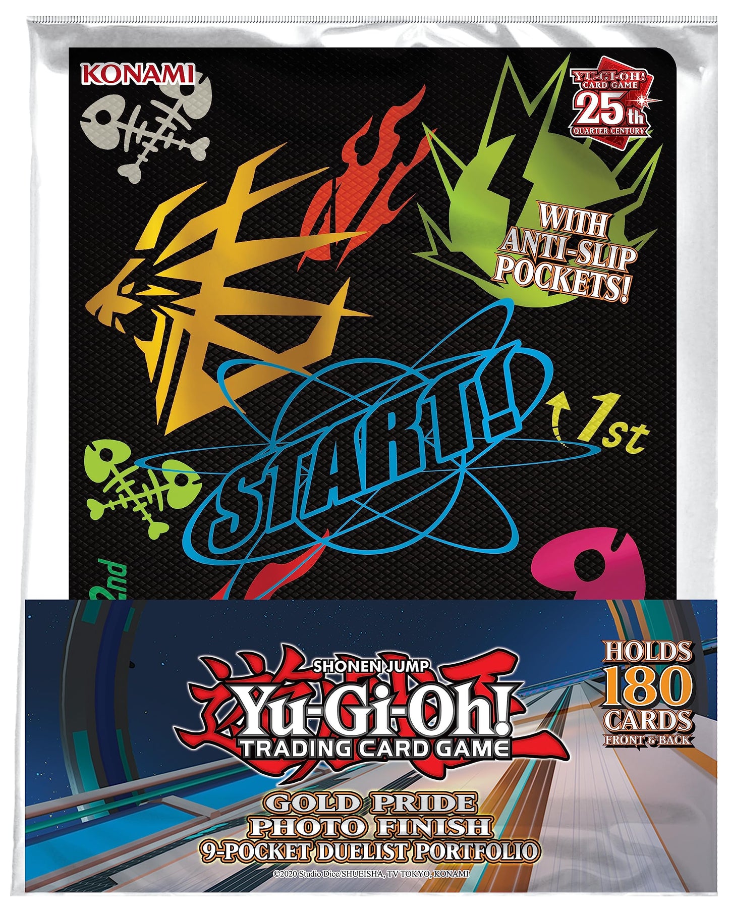 Yu-Gi-Oh! 9-Pocket Duelist Portfolio with Gold Pride Cards | TRADING CARD GAME Storage