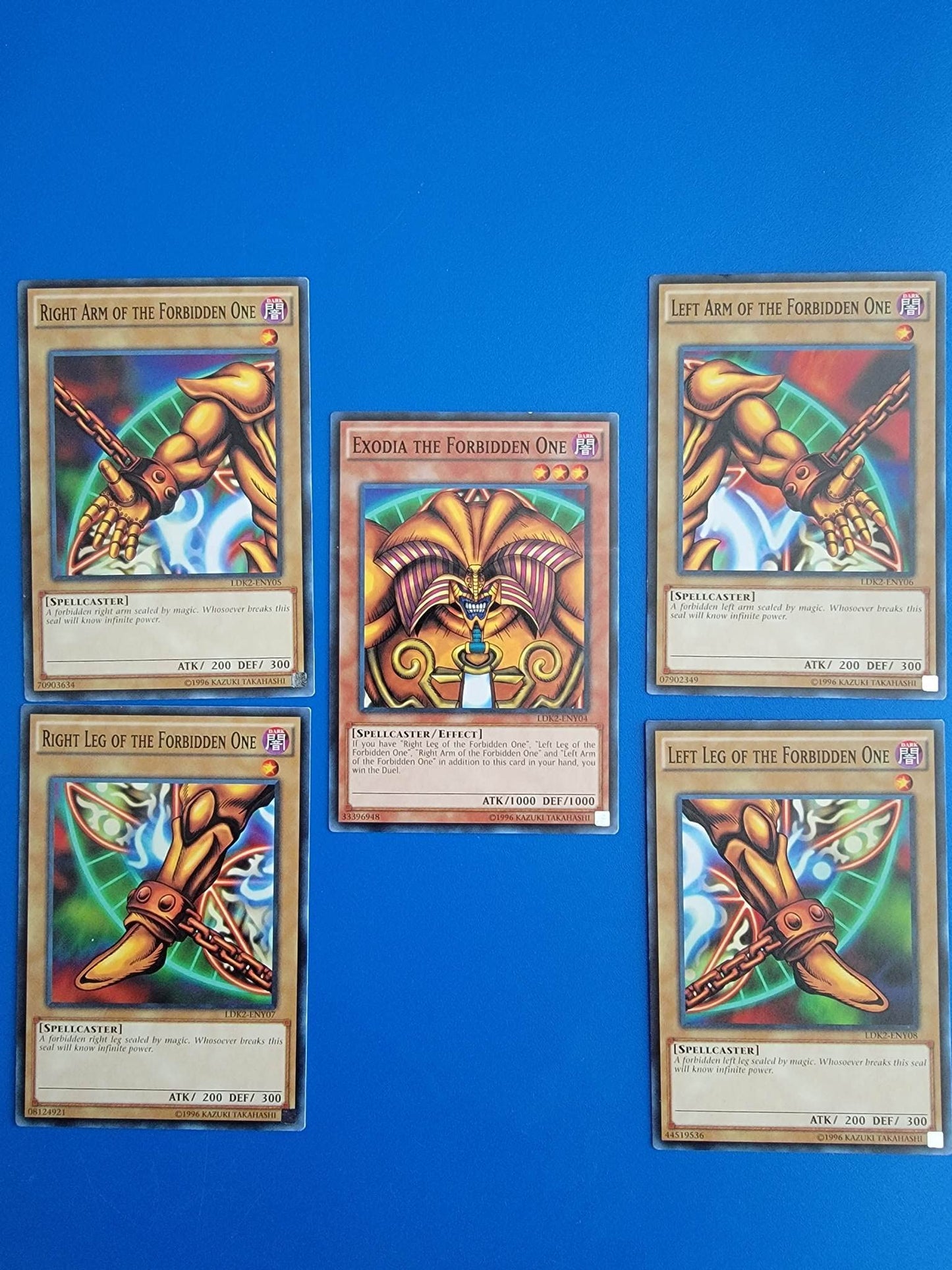 Exodia The Forbidden One - 5 Card Exodia Set | YuGiOh Legendary Decks II LDK2-ENY04 to ENY08