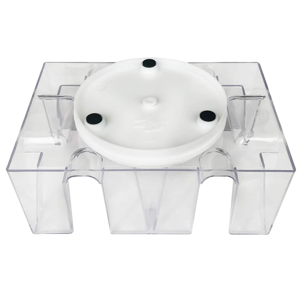 Yuanhe 6-Deck Revolving Canasta Card Tray – Clear Rotating Card Holder