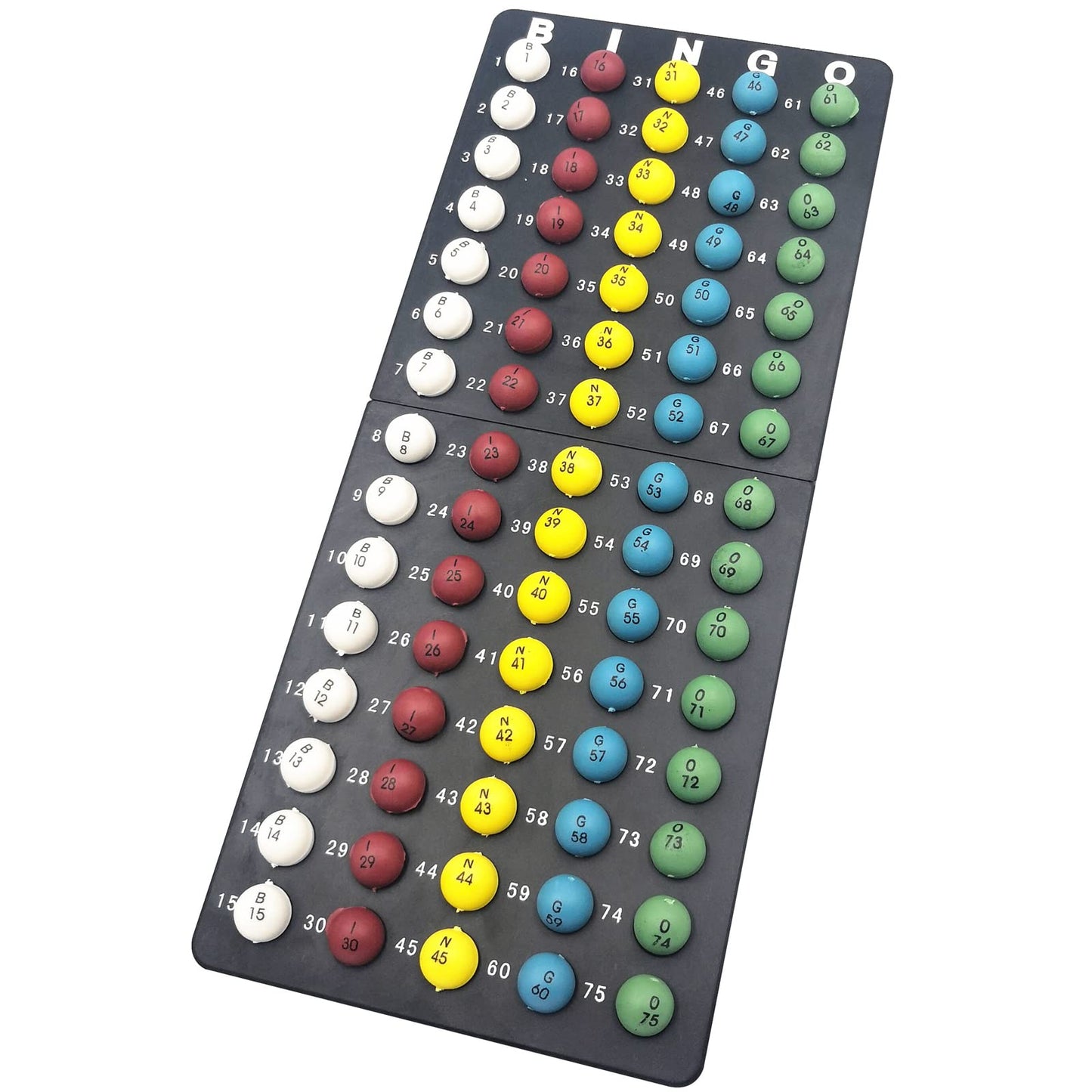 Yuanhe 3/5 Inch Bingo Balls—75 Count for Standard Cages & Boards | Easy Read for Parties & Raffles