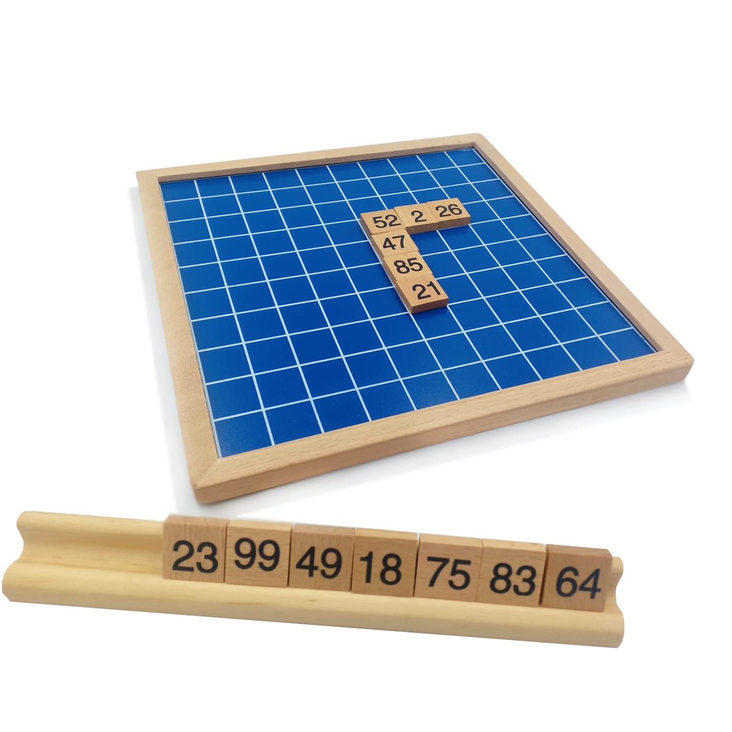 Yuanhe Scrabble Tile Holders – Wooden 8-Pack Rack Set for Games & Crafts