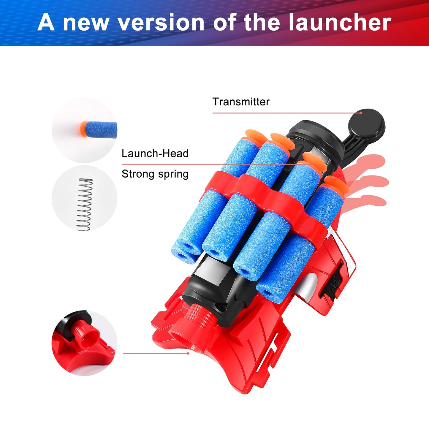 YUCCKYOU Realistic Spider Soft Bullet Shooter — Wrist Cosplay Blaster for Kids 8+