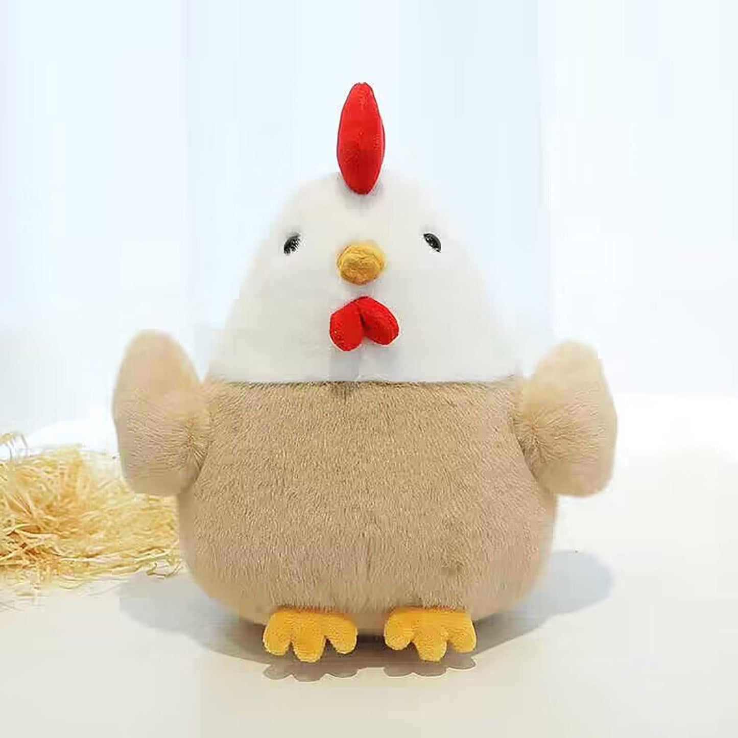 YUKOUQIAN Chicken Plush Doll - 8 Inch Soft Stuffed Animal for Girls & Kids