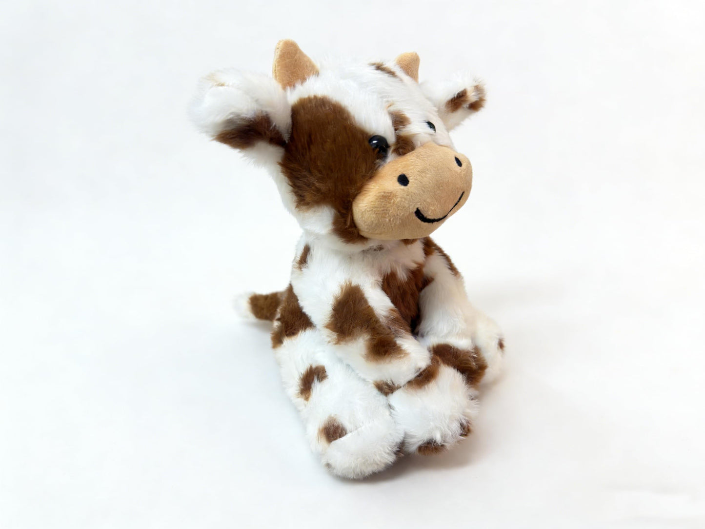 YUKOUQIAN 8-Inch Cute Cow Plush — Soft Patterned Plush Toy for Kids