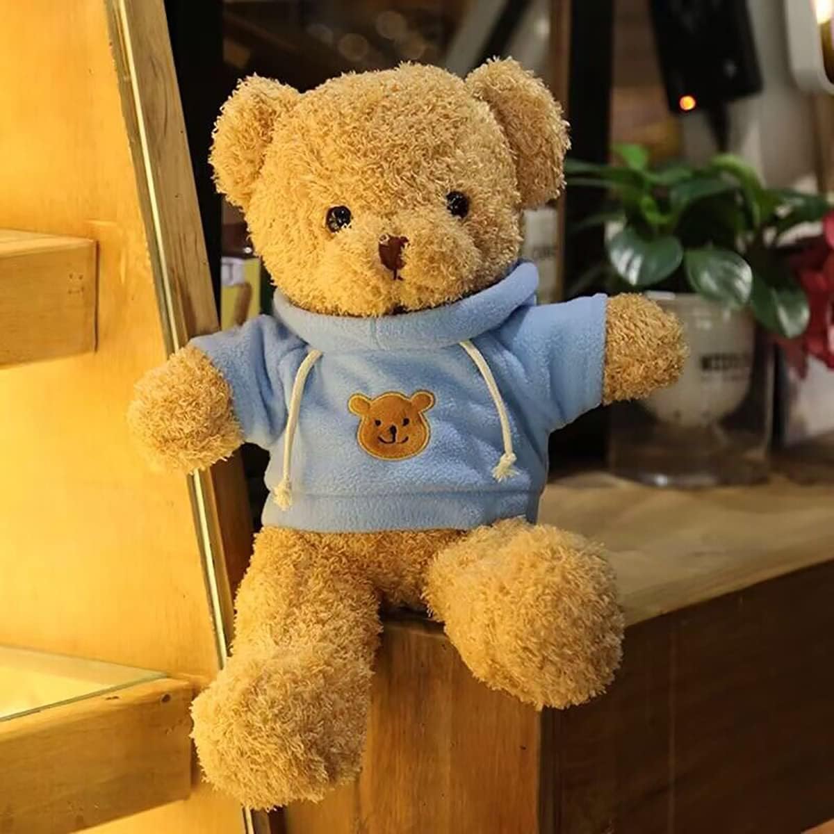 YUKOUQIAN 27in Blue Teddy Bear Plush - Soft Plush Toy for Kids, Gift Idea