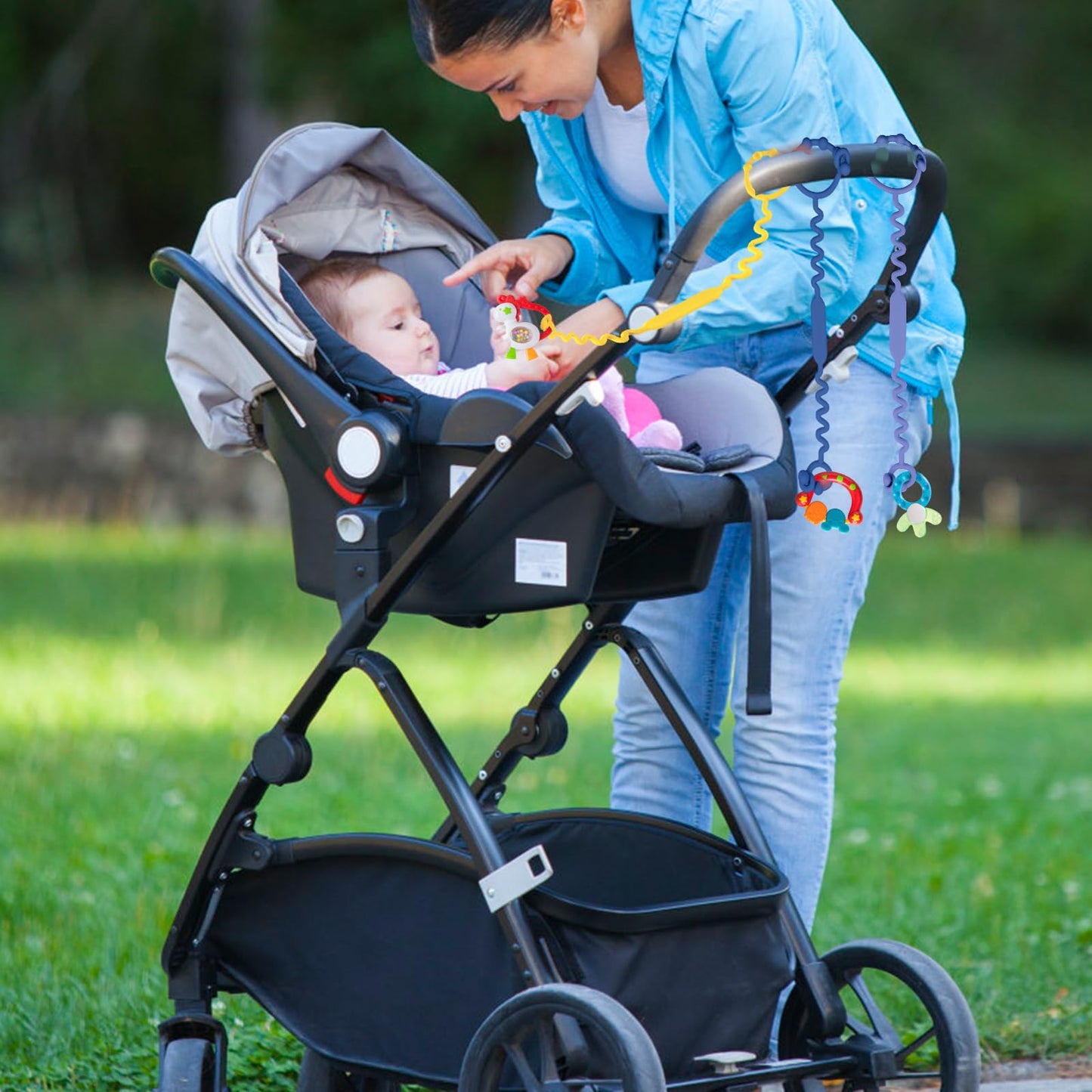 Yunaeduo Toy Straps for Baby – Silicone Stroller Straps, BPA Free, 5-Pack