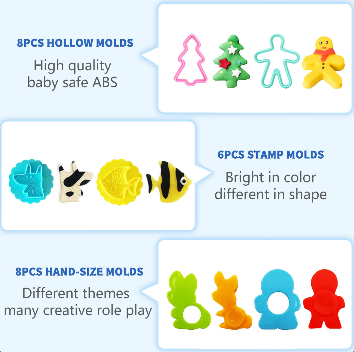 Yunerkita Dough Tool Set – 29 Pcs for Kids Aged 4-8 | Molds, Rollers, Cutters, Storage Box