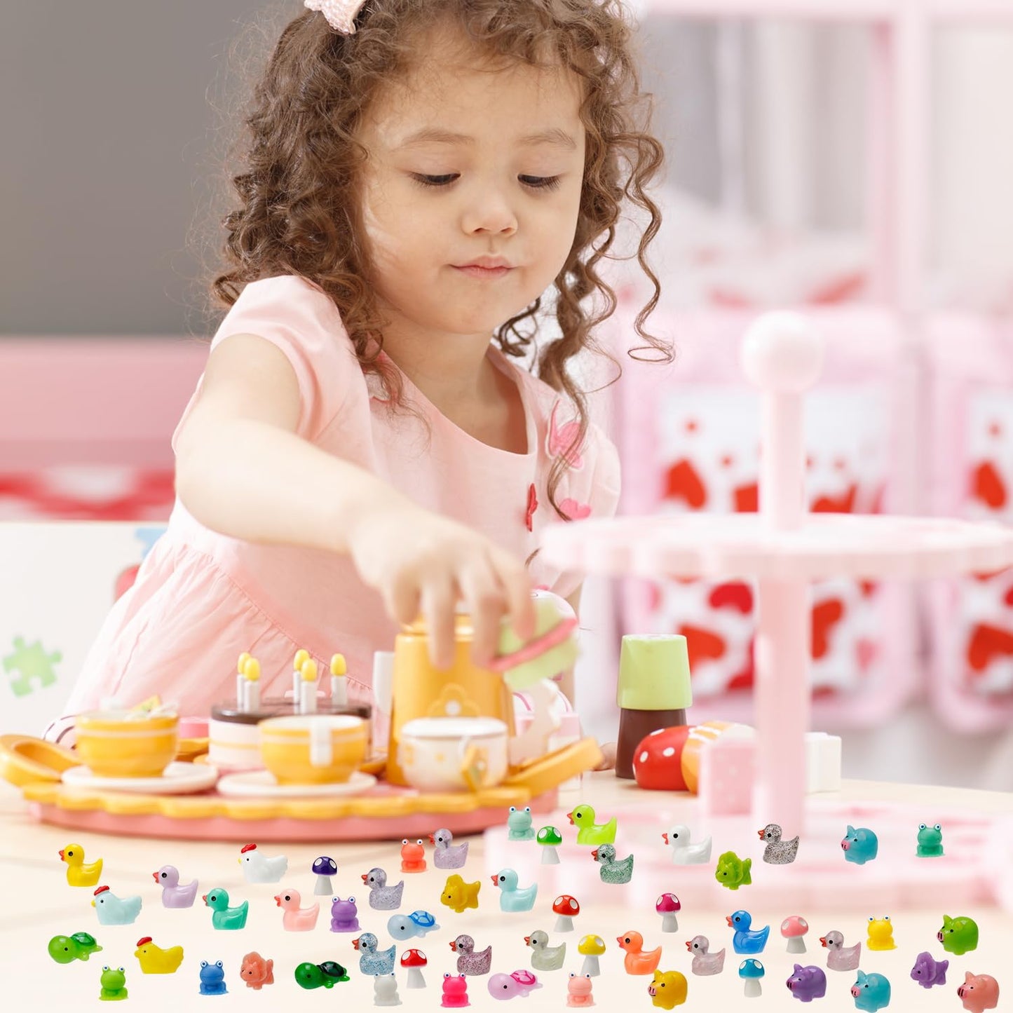 Ywevyezc 420 Pcs Mini Resin Animals - 12 Styles for Fairy Garden & Dollhouse Decor