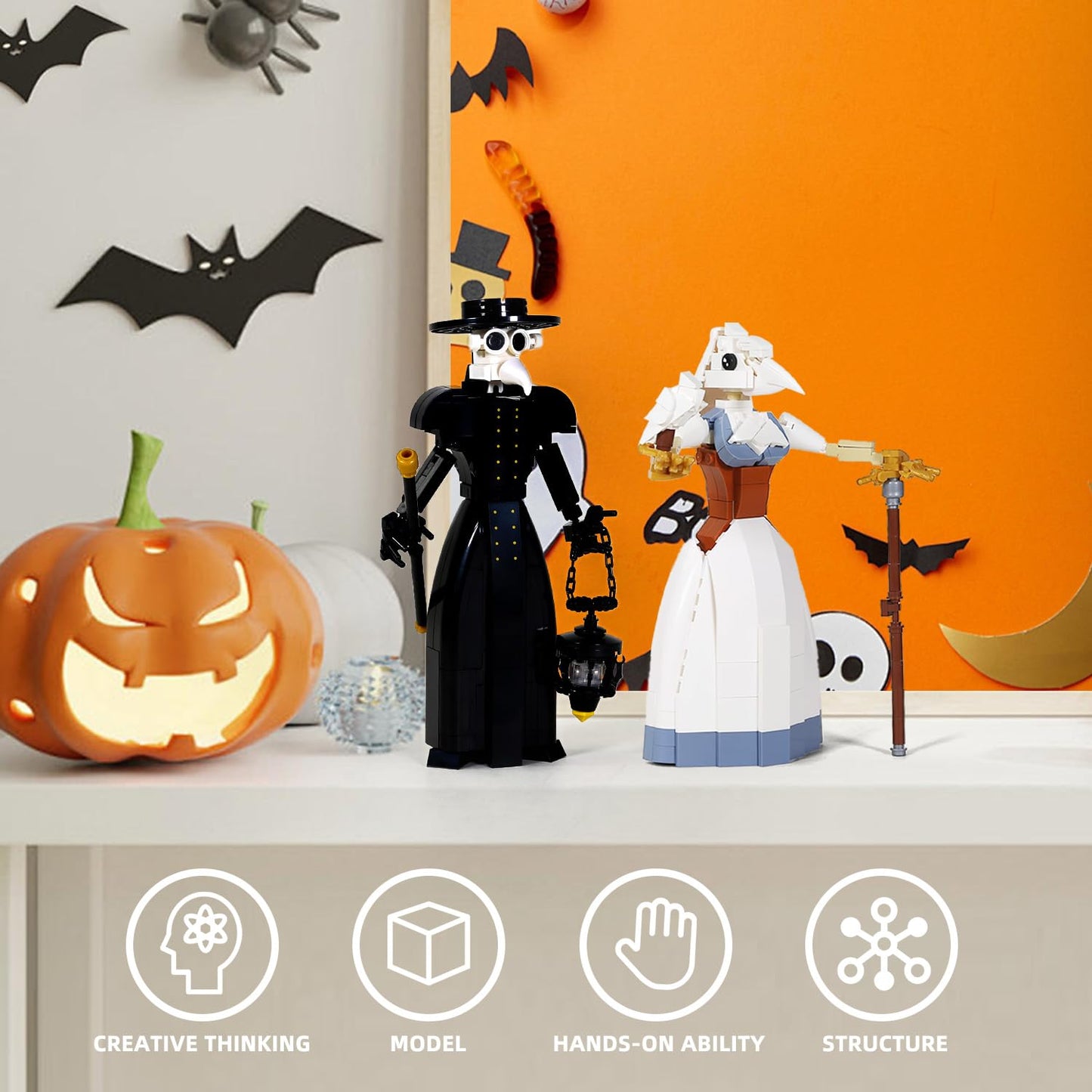 YXMUGXY Plague Doctor Building Blocks Set – Medieval Themed 500-Piece Kit