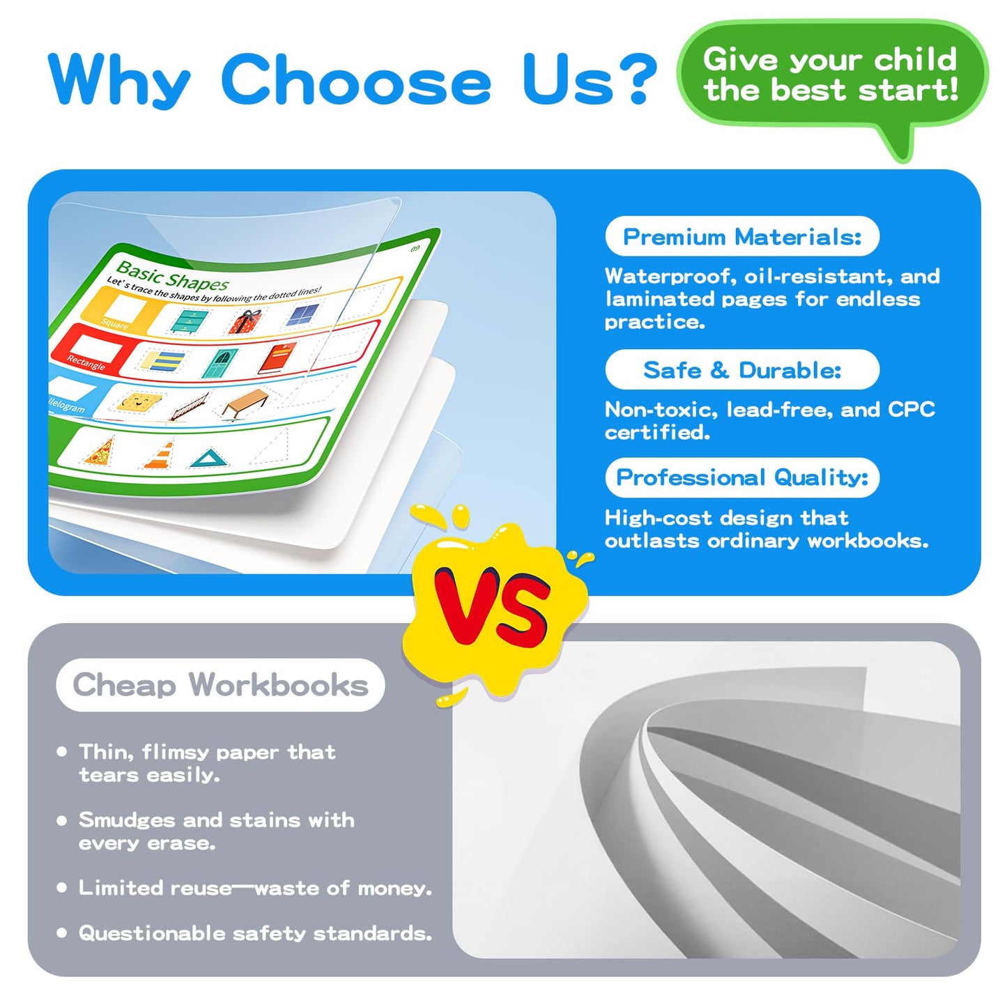 YySiRui Preschool Learning Activities Kit – Tracing Books for Kids 3+