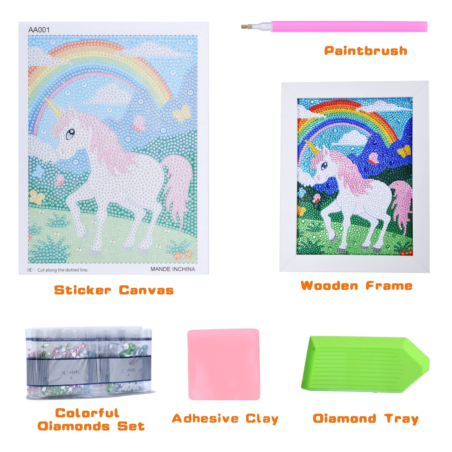 ZALIAFEI Diamond Art Kit for Kids with Frames | Mosaic Sticker Art
