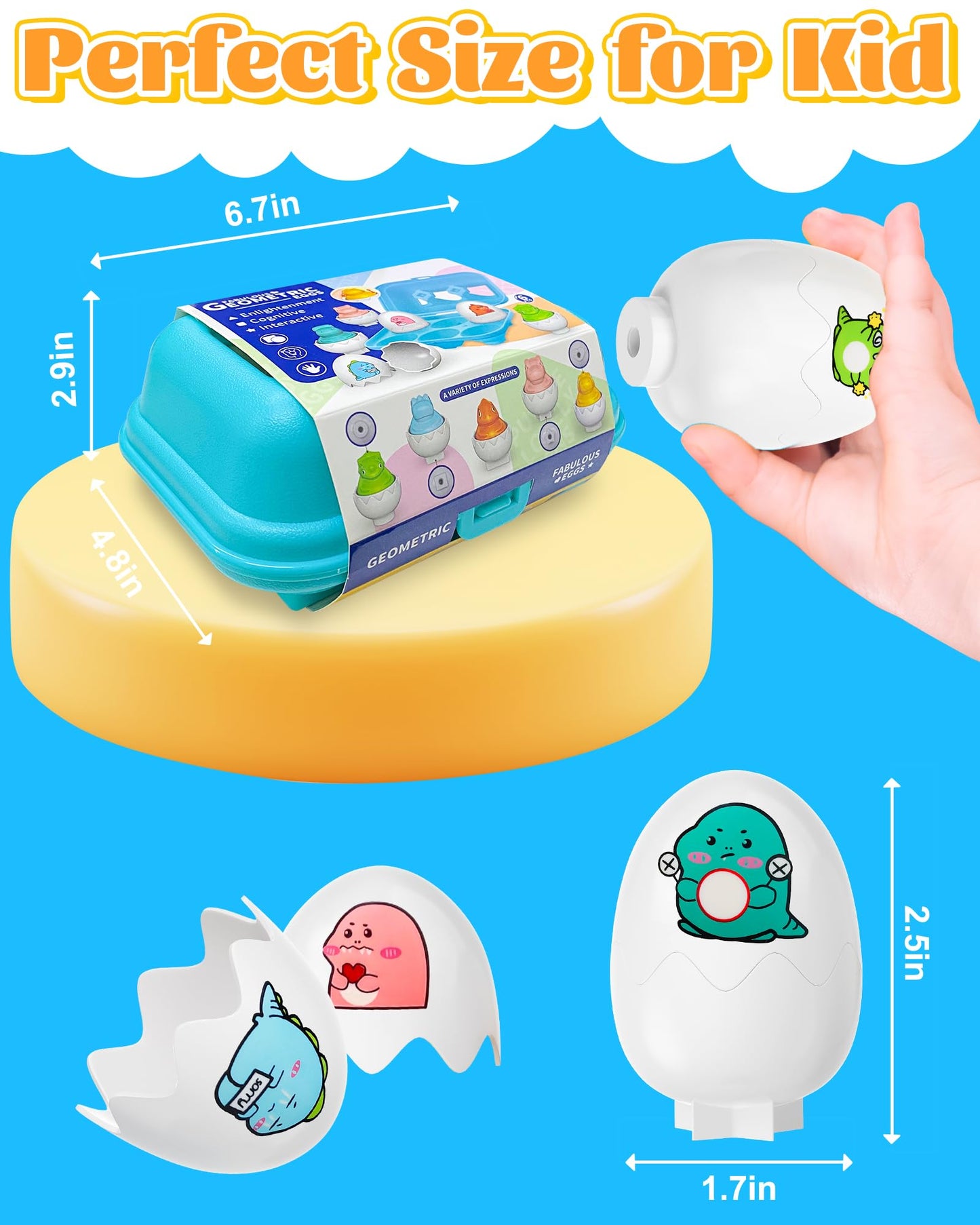 Zartores Easter Egg Toys for Toddlers 1-3 – Colorful Sensory Eggs & Matching Set
