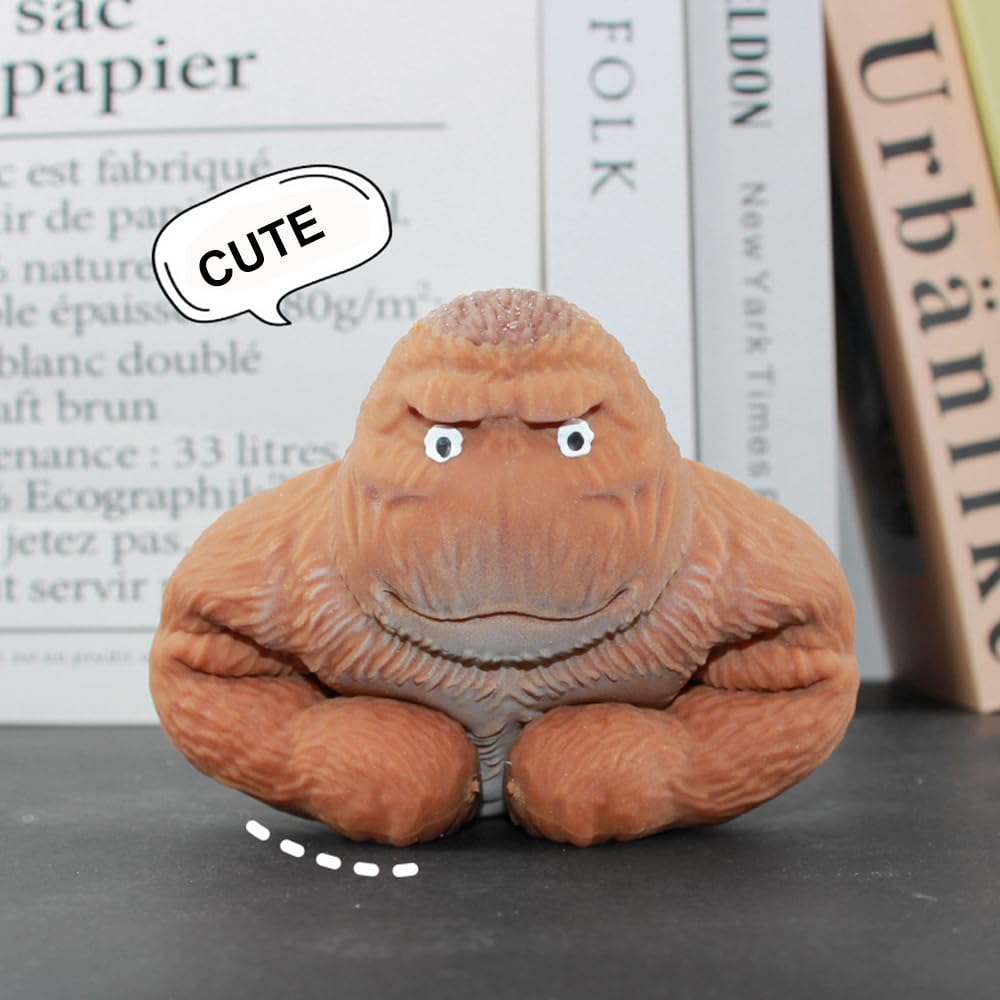 Zasnynua 2-Pack Random Color Monkey Stress Balls – Funny Squishy Fidget Toys