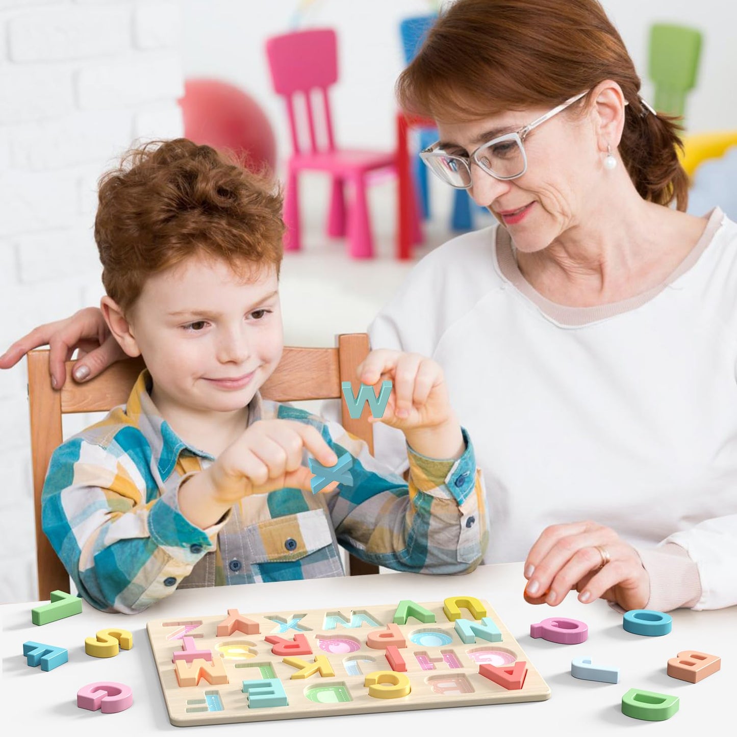 Zeoddler Alphabet Puzzles for Kids – ABC Puzzles and Preschool Learning