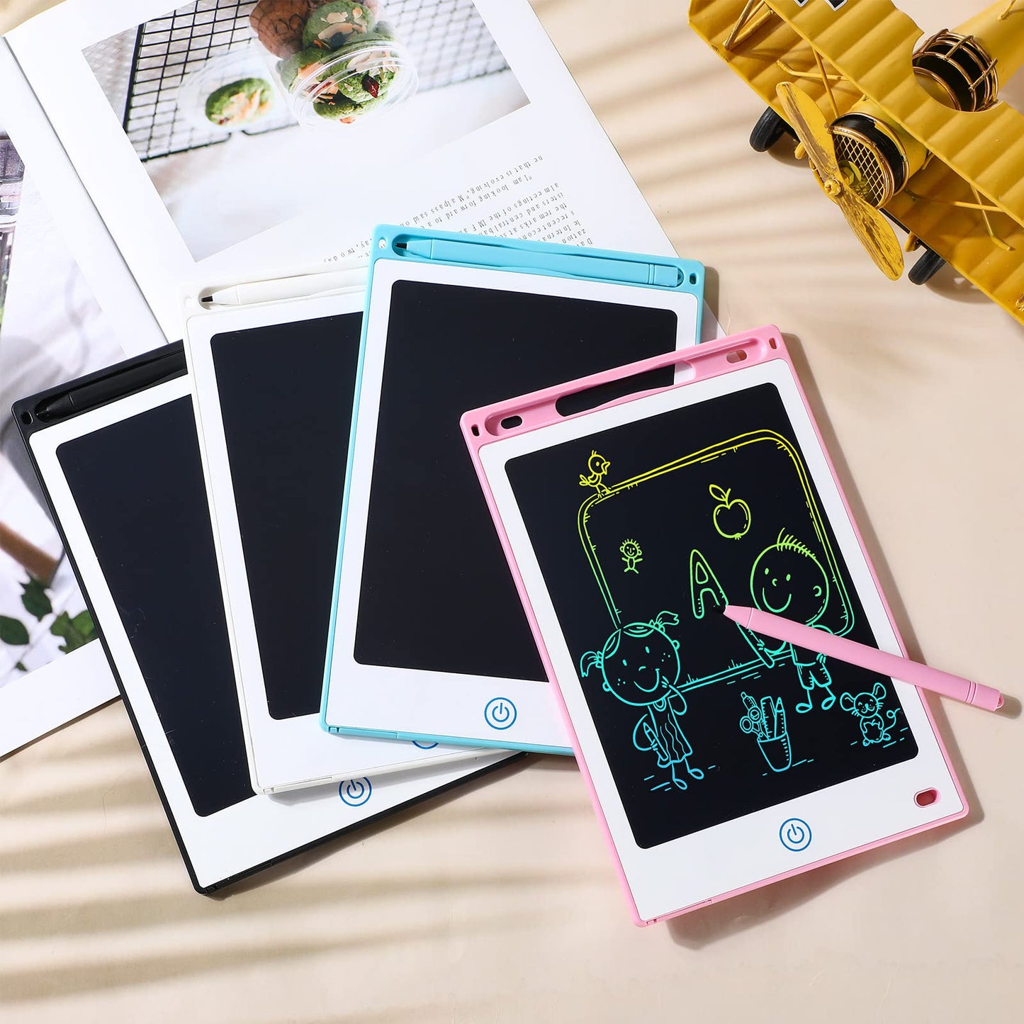 Zhehao 32 Pcs LCD Writing Tablet Set – 8.5-Inch Colorful Doodle Boards for Kids (Ages 3-10)