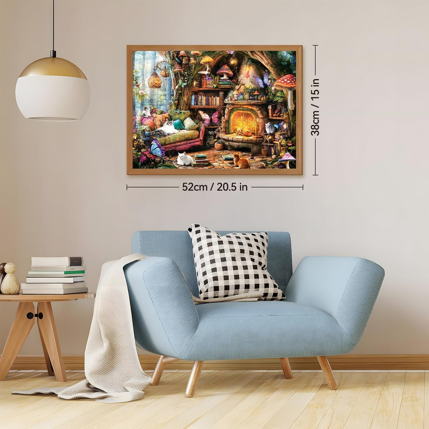 Zhiseoyi 500-Piece Jigsaw Puzzle for Adults – Spring Fantasy Cats & Mushrooms (Clearance)