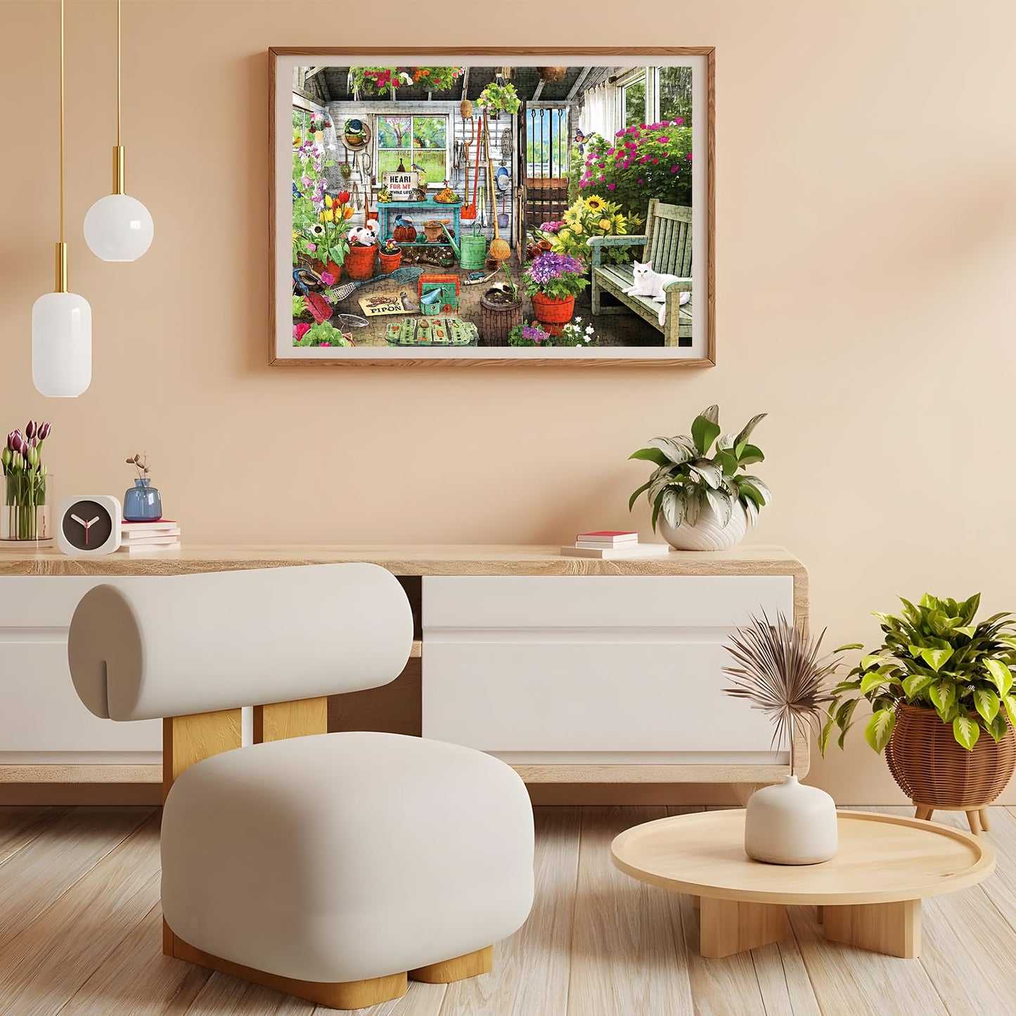 ZHISEOYI 500-Piece Garden Cat and Flowers Jigsaw Puzzle – For Adults & Kids | 20.5 x 15 in