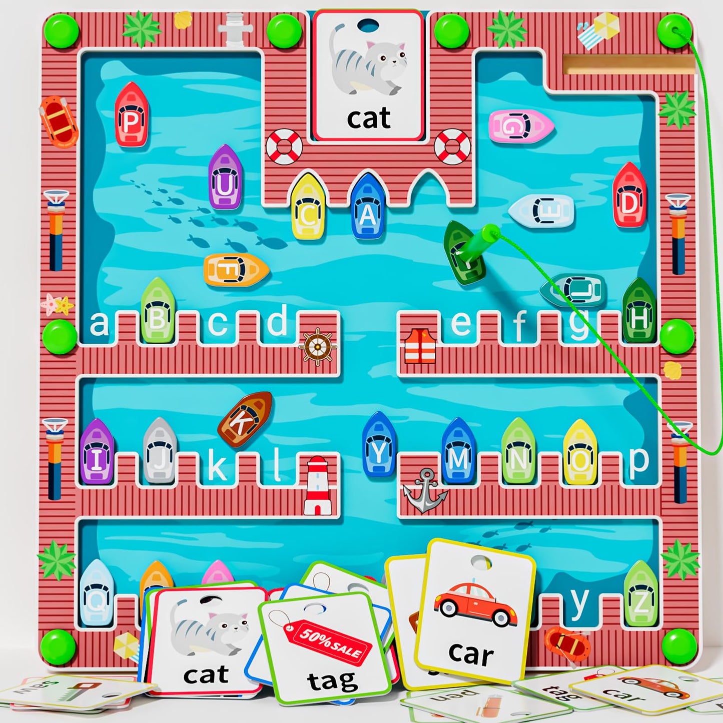 zhiwuzhu Magnetic Alphabet Maze – Montessori Toddler Puzzle for Ages 2-4