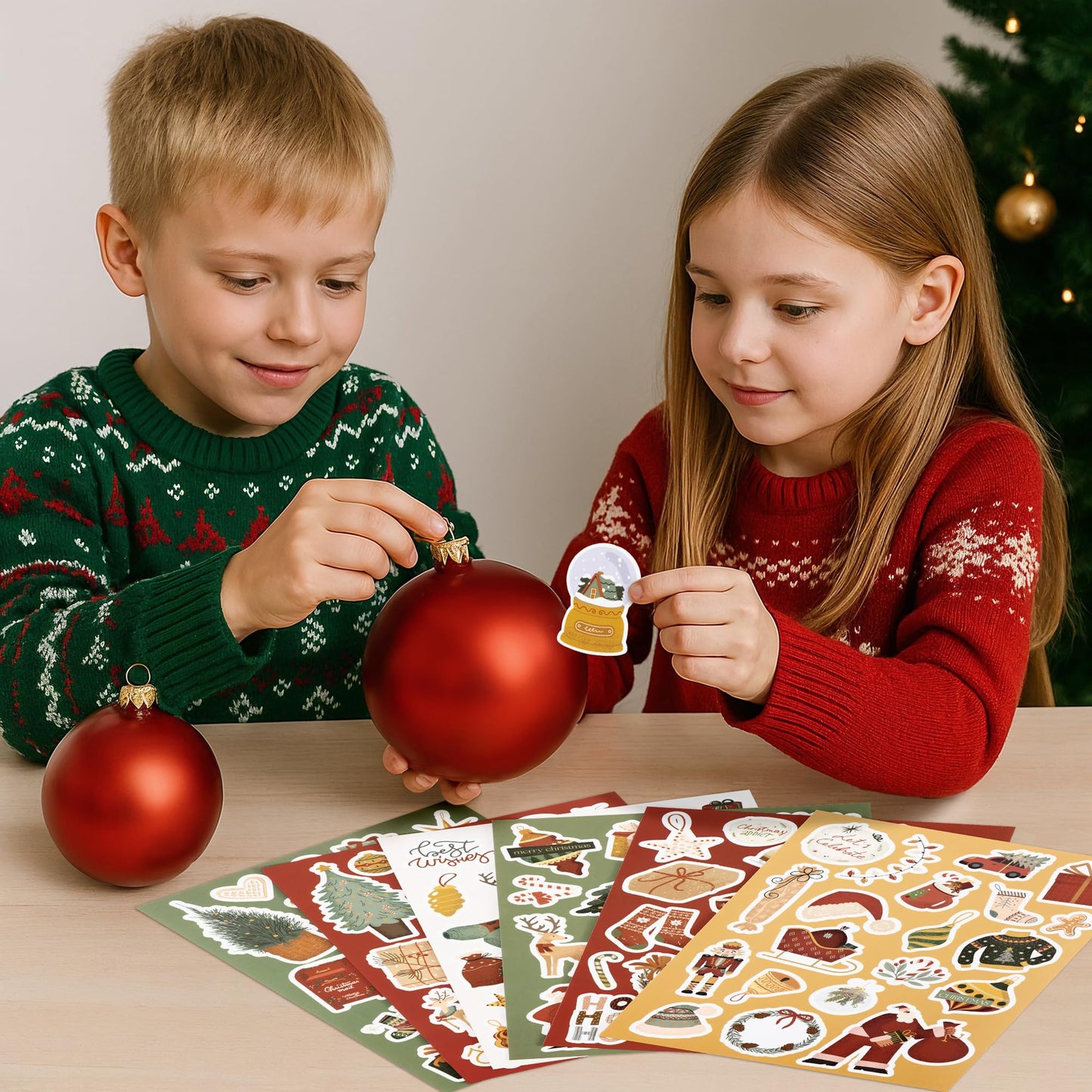 ZICOTO Fun Christmas Stickers for Kids — 400 Waterproof Holiday Sticker Set