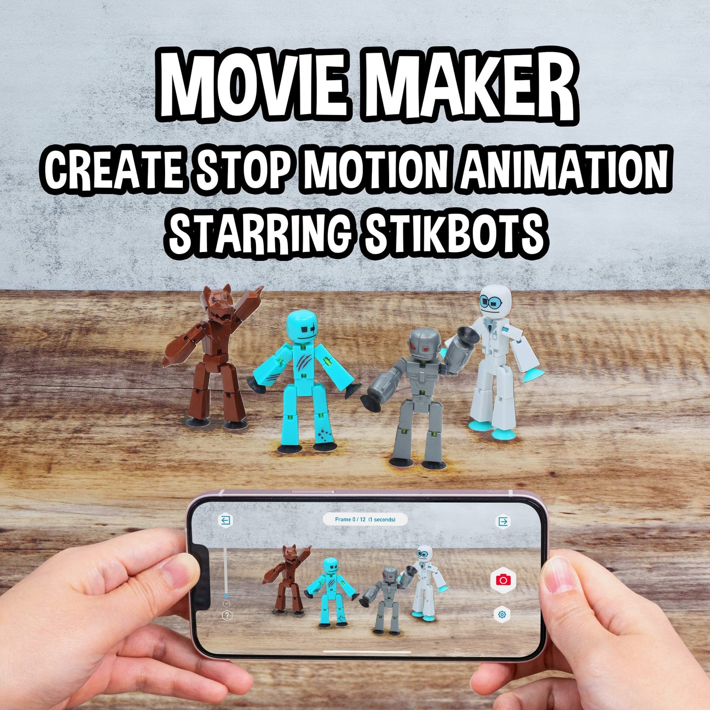 Zing Stikbot Monster Pack – Cyborg & Werewolf 6 Figure Stop Motion Set