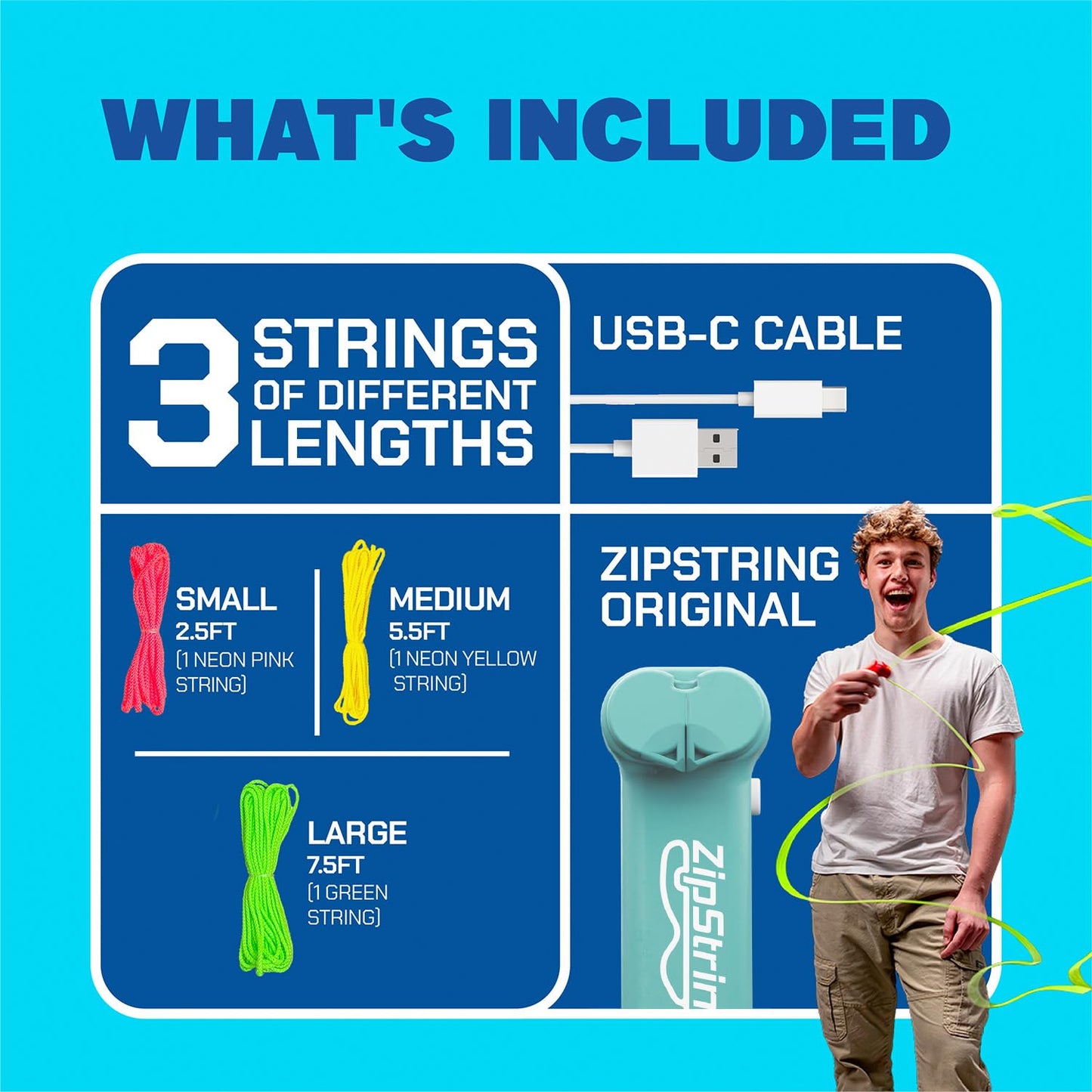 ZipString Original Rope Launcher Toy – As Seen on Shark Tank | Fun for All Ages