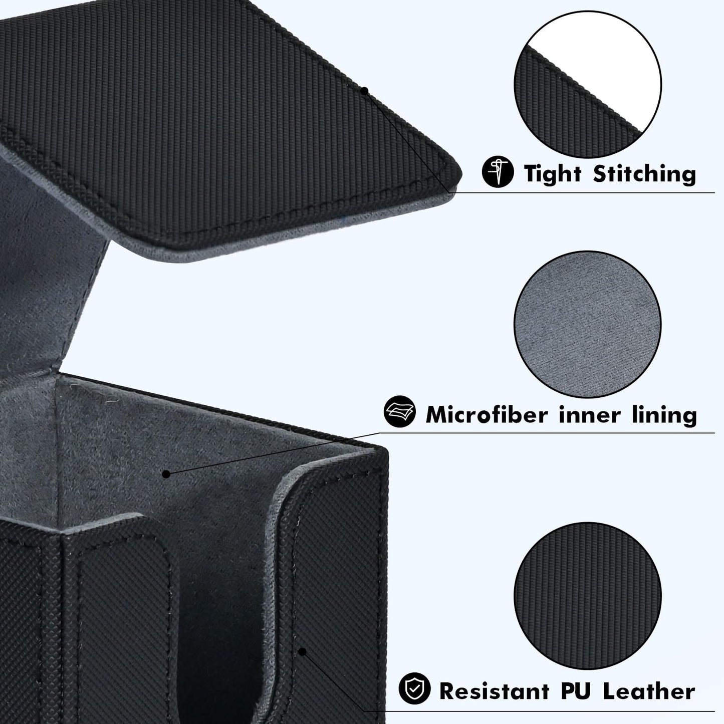 ZLCA Card Deck Box – Magnetic PU Leather Case for 100+ Cards (MTG, Yu-Gi-Oh!, CCG)