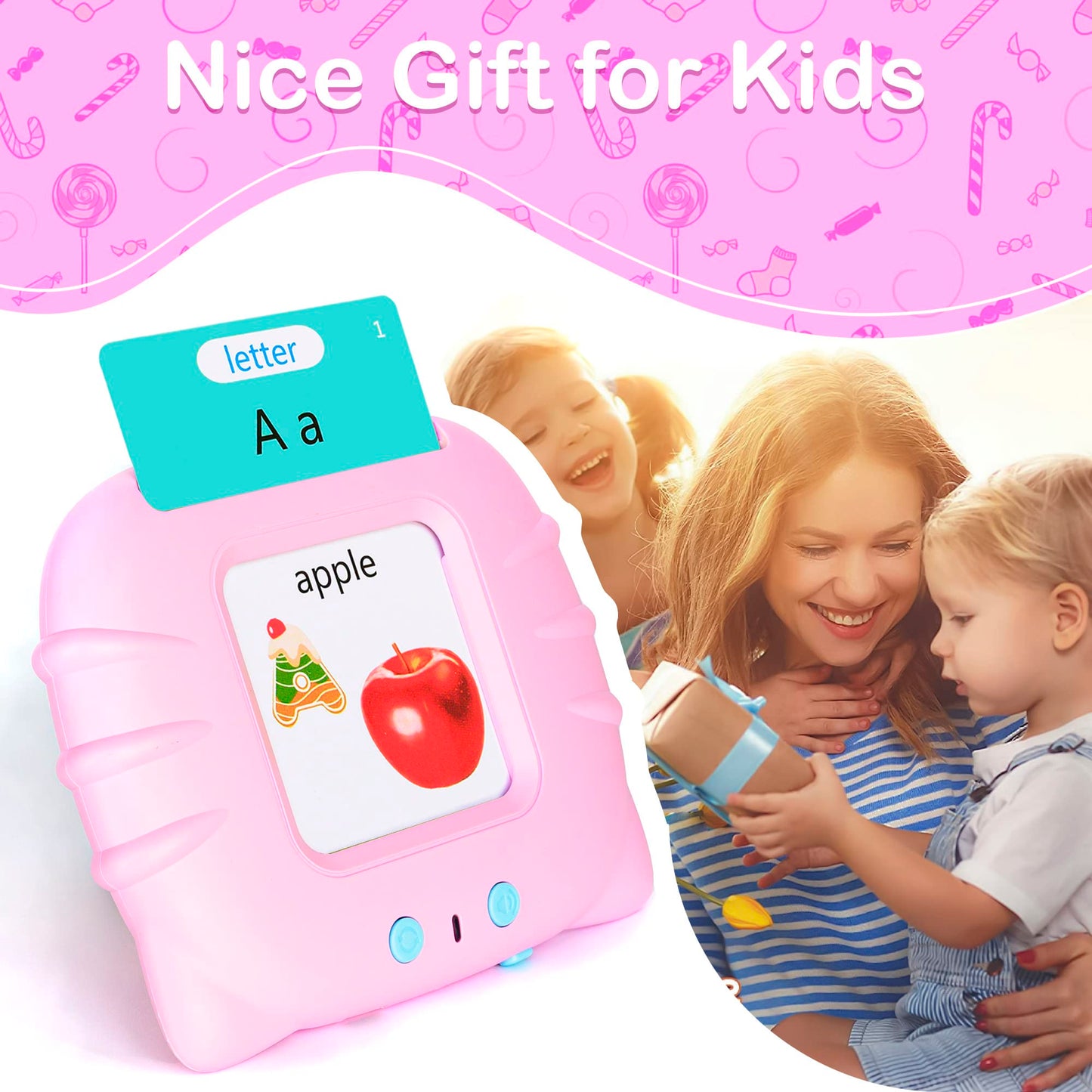 ZNZ 510 Talking Flash Cards for Toddlers 2-4 | 255 Cards + Reader | Montessori & Sensory Toys