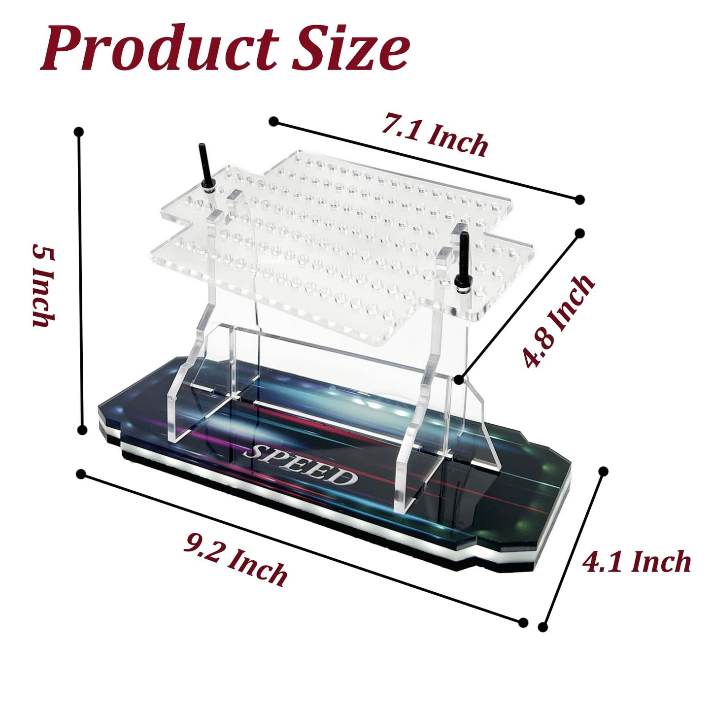 ZQYALPSID LED Display Stand for Lego F1 42207 – Acrylic USB Lighted Base, Universal Technic Fit