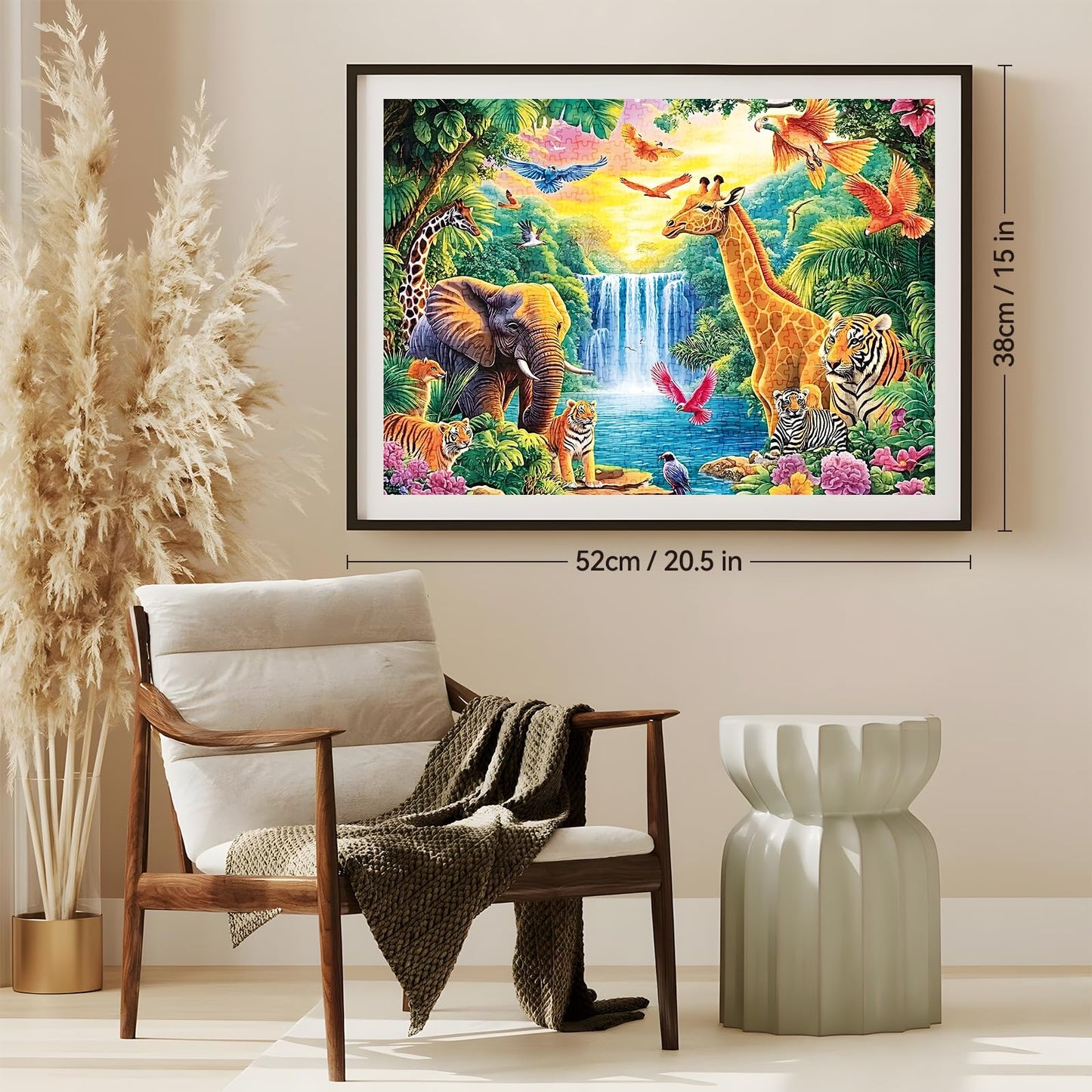 ZSYCZAO 500 Piece Rainforest Animals Puzzle for Adults – Recycled Cardboard, Wall Art & Gift