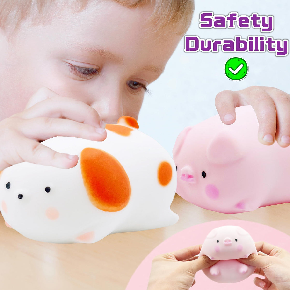 ZTATU Squishy Pig Stress Ball | Kids Fidget Toy and Sensory Squish