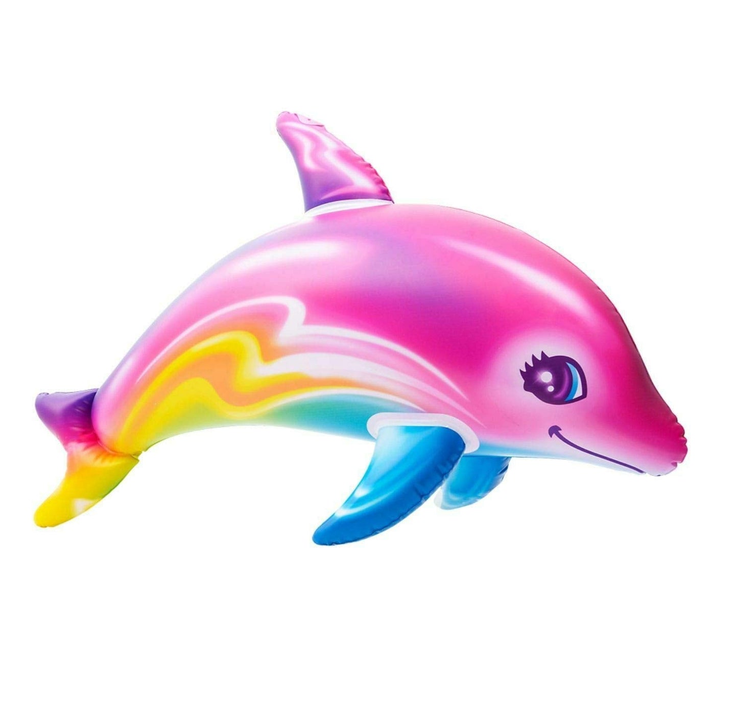 Zugar Land Large 36in Pink Rainbow Dolphin Inflatable Pool Toy – Set of 2