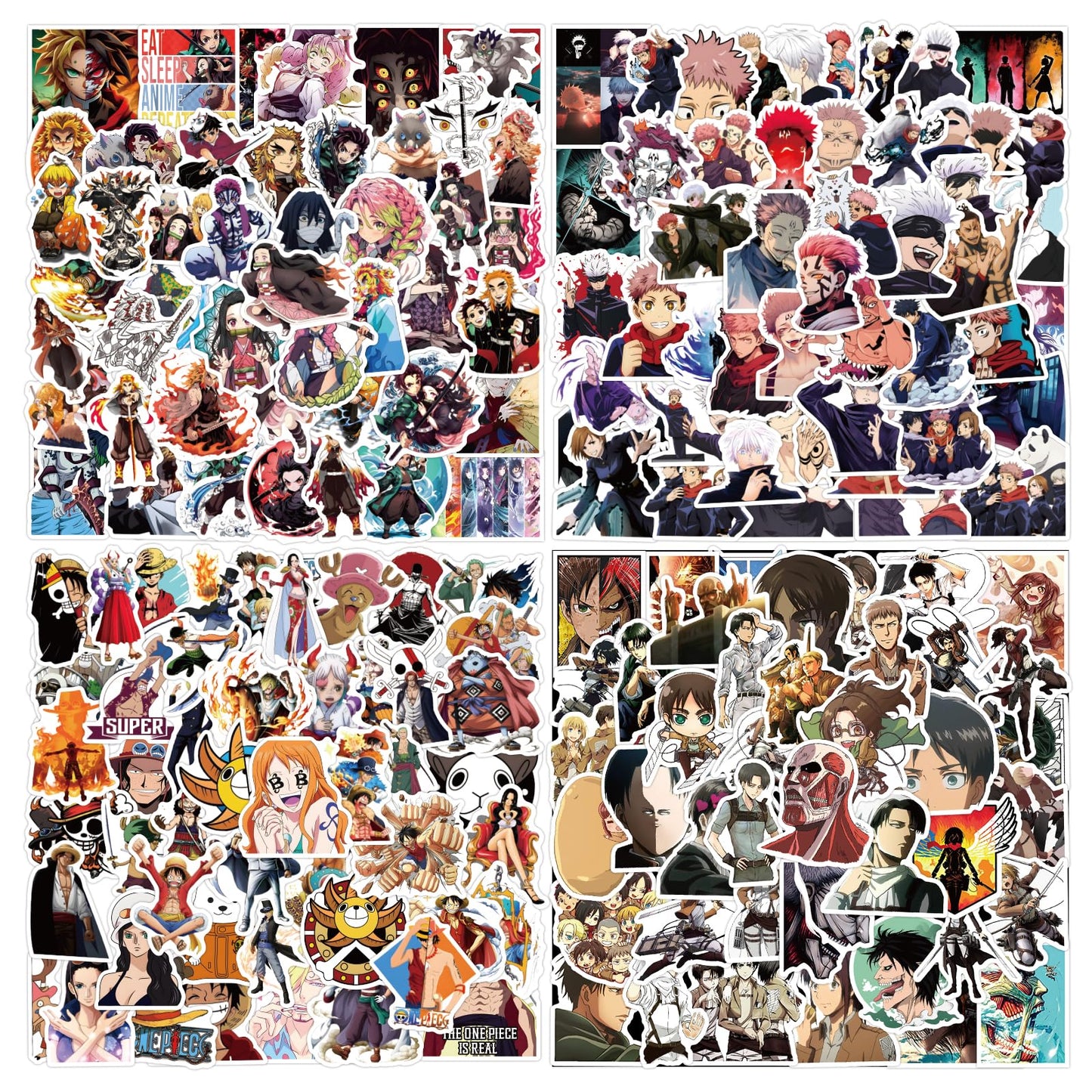 ZUIYIJIANGNAN Mixed Japanese Anime Stickers — 200Pcs Waterproof Vinyl for Laptops, Water Bottles, Journals