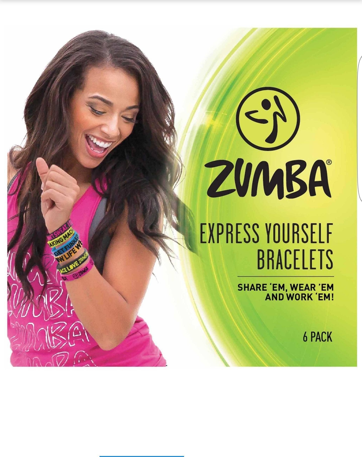 Zumba Express Yourself Bracelets (6PK) – A0A00524 Rubber Unisex Wristbands