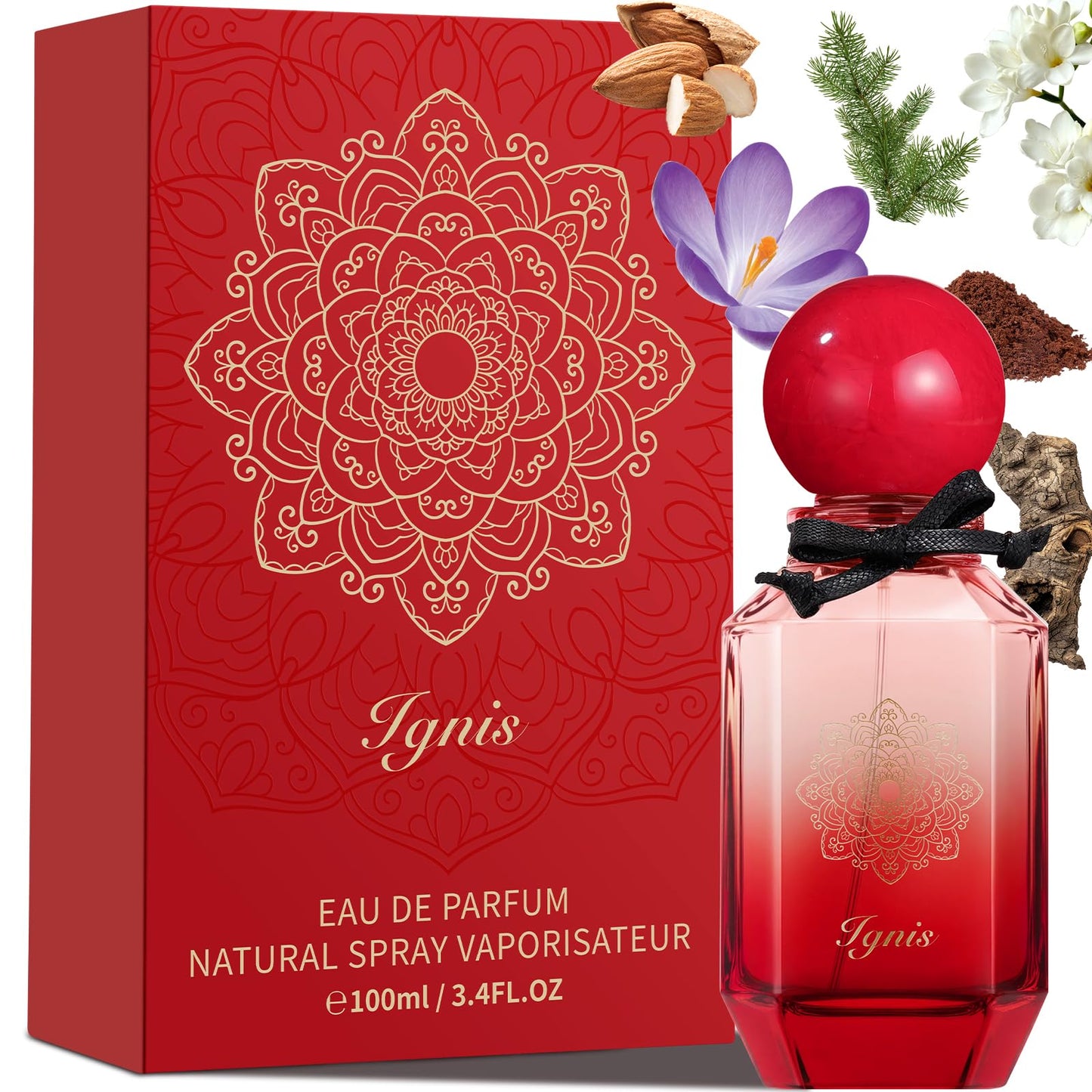 Zuofun No.9 Eau de Parfum — Inspired by Baccarat R.ouge 540 | 100 ml Unisex, Paraben Free, Vegan, Clean Ingredients