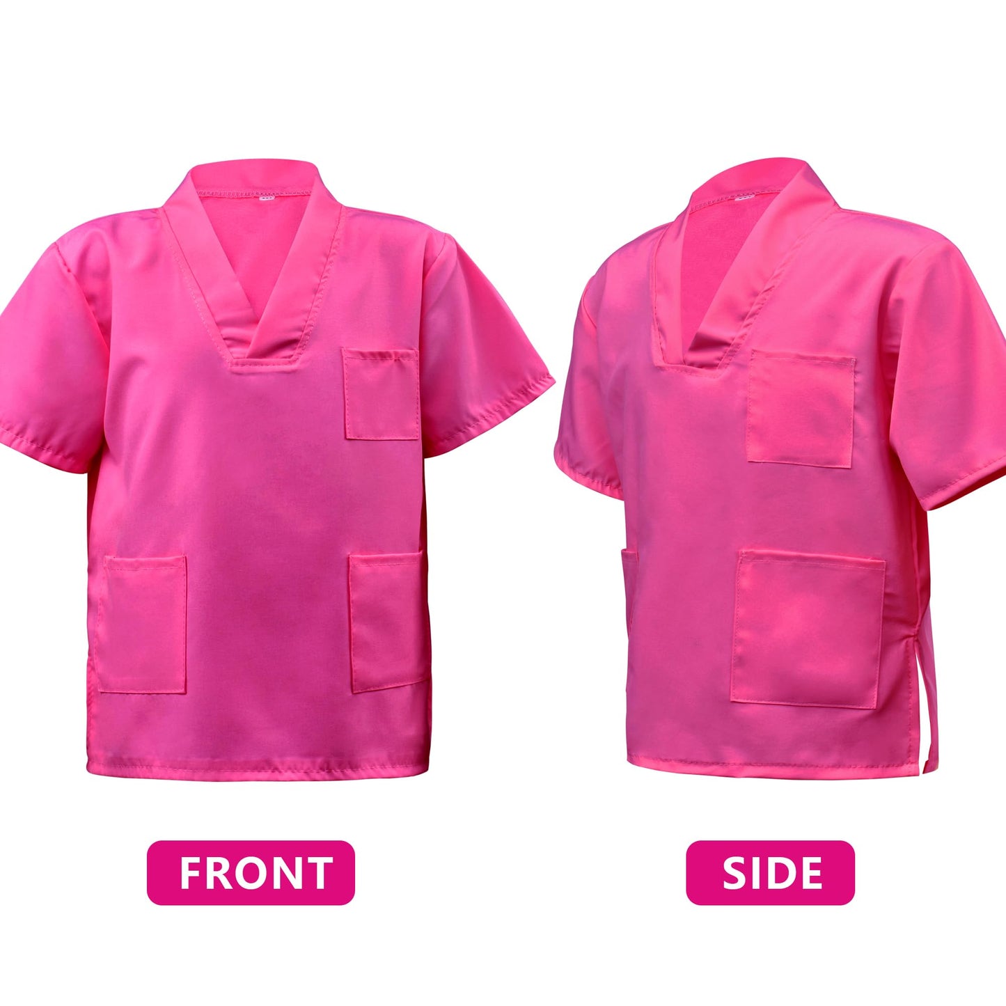 ZZIHAN Kids Doctor Costume Rose Scrubs Outfit with Stethoscope – 9-Piece Dress-Up Set for 3-4T