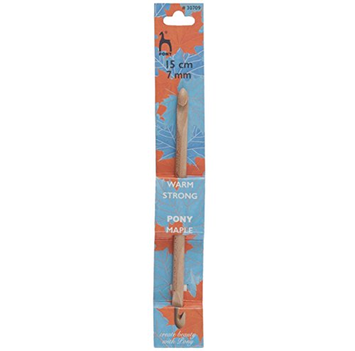 Pony Crochet Hook: Double-Ended: Maple: 15cm x 7mm